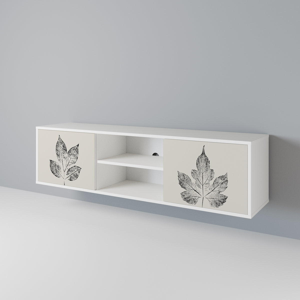 LEAFY STAMPS 2-Door TV Cabinet