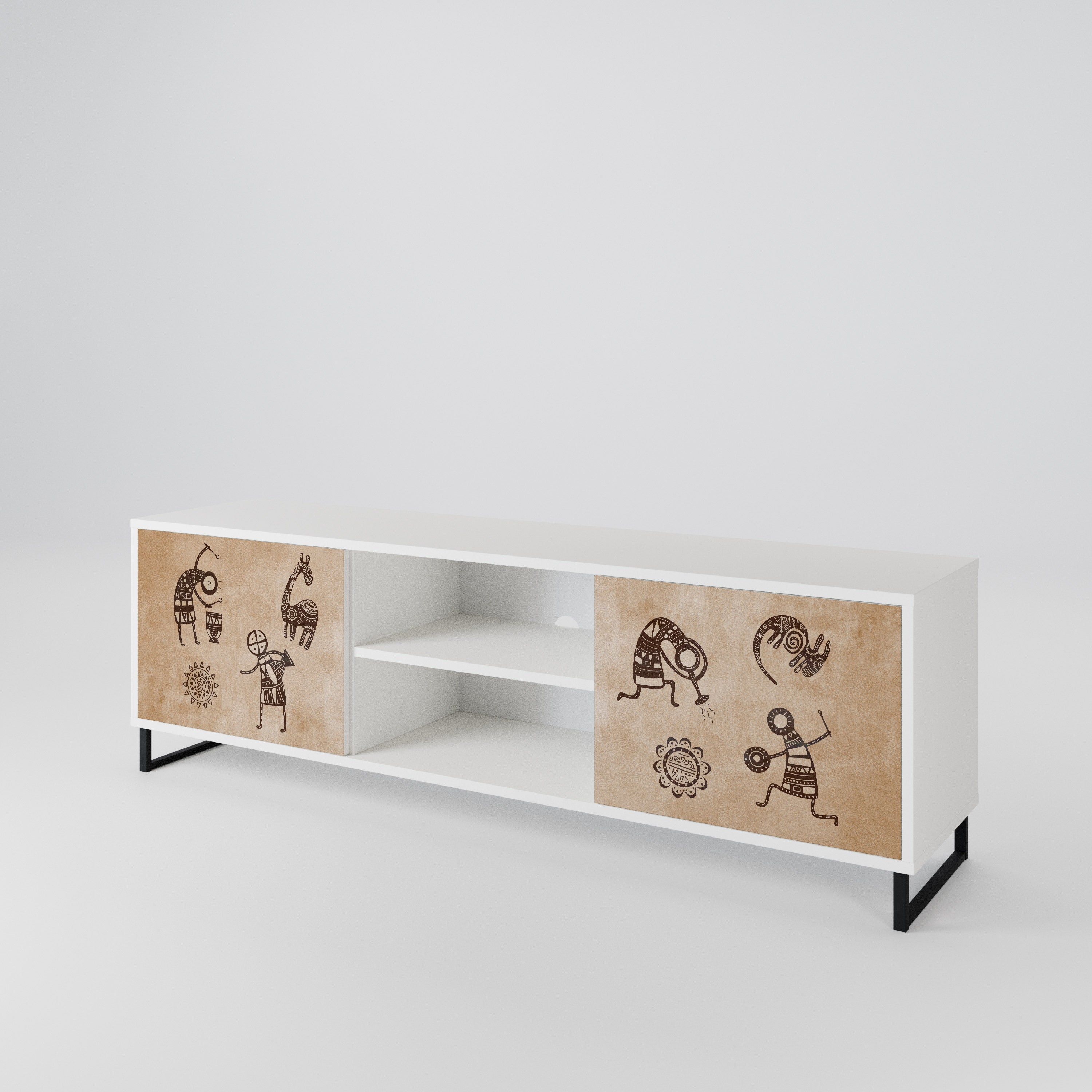 AFRICAN STYLE Móvel de TV de 2 Portas