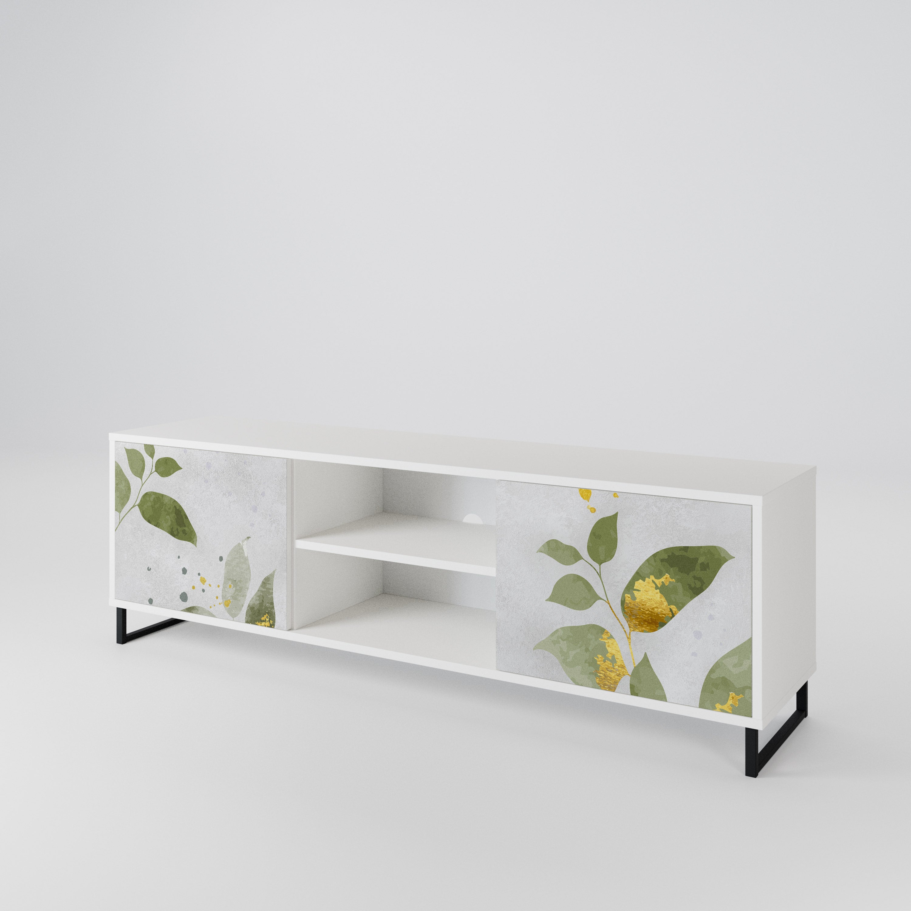 ELEGANT BOTANICS Móvel de TV de 2 Portas