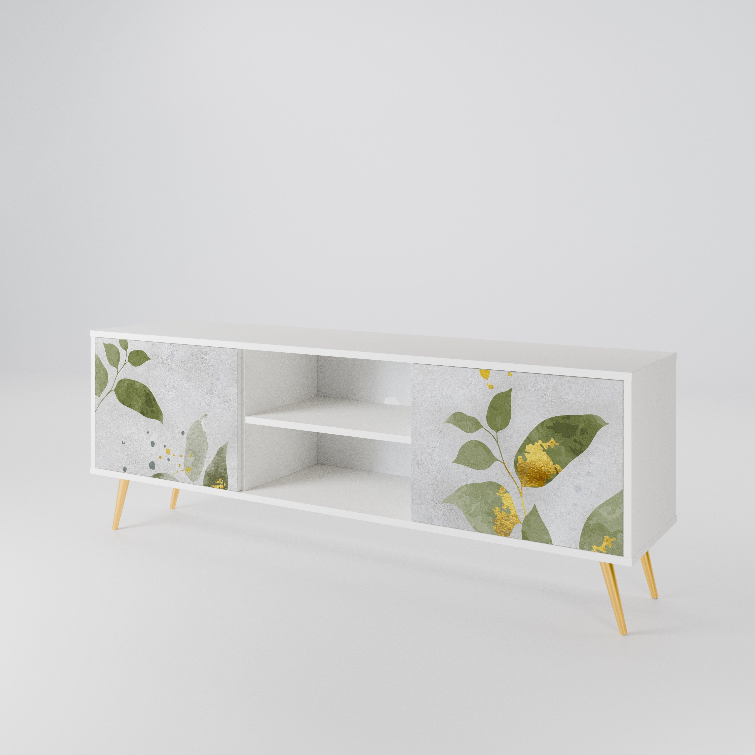 ELEGANT BOTANICS Móvel de TV de 2 Portas