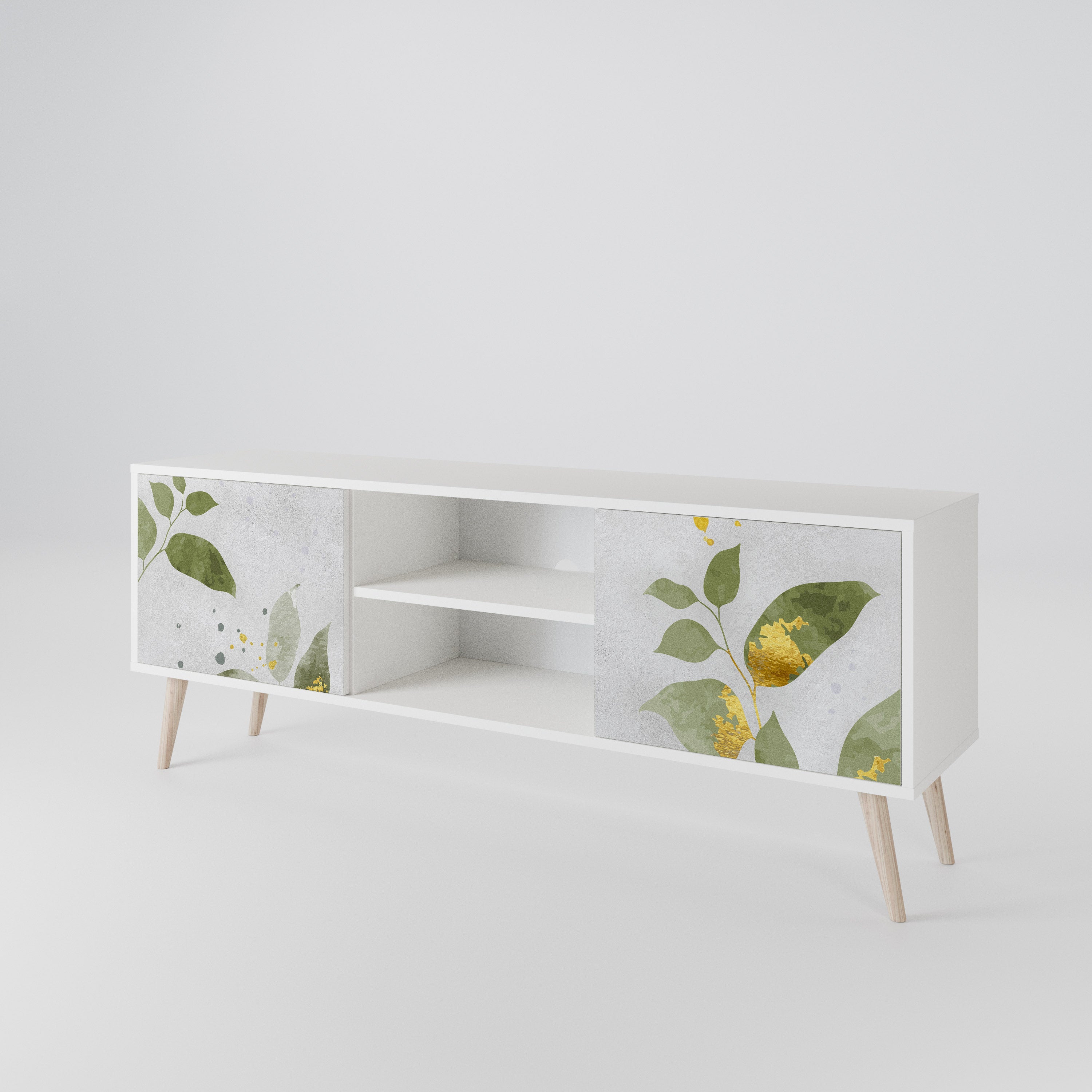 ELEGANT BOTANICS Móvel de TV de 2 Portas