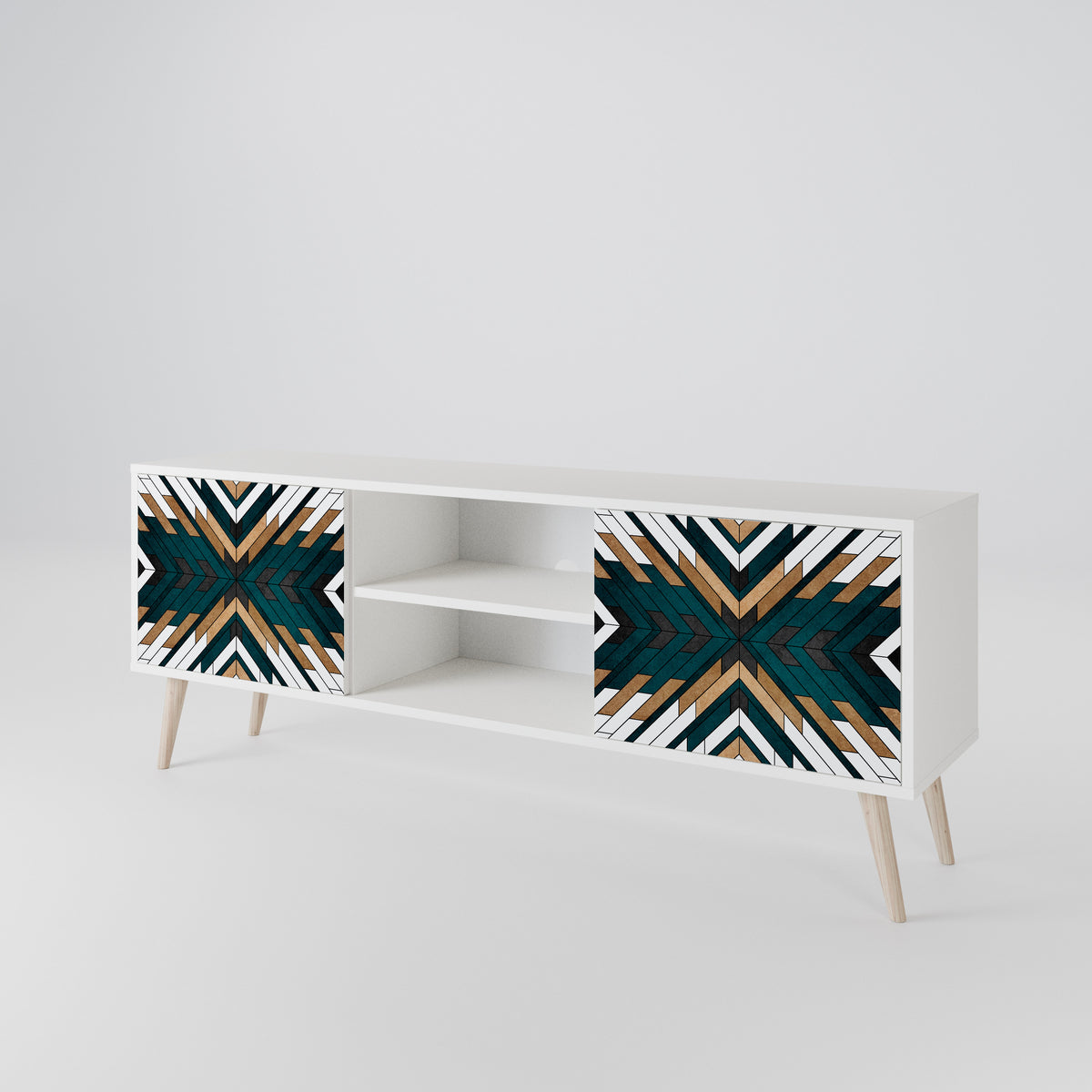 ARTISTIC GEOMETRY 2-Door TV Cabinet
