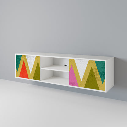 COLORFUL TRIANGLES Móvel de TV de 2 Portas