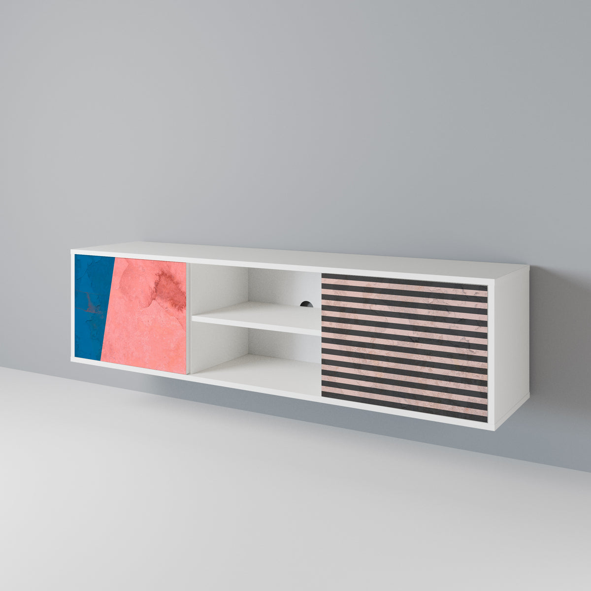 GLAMOROUS STRIPE Móvel de TV de 2 Portas