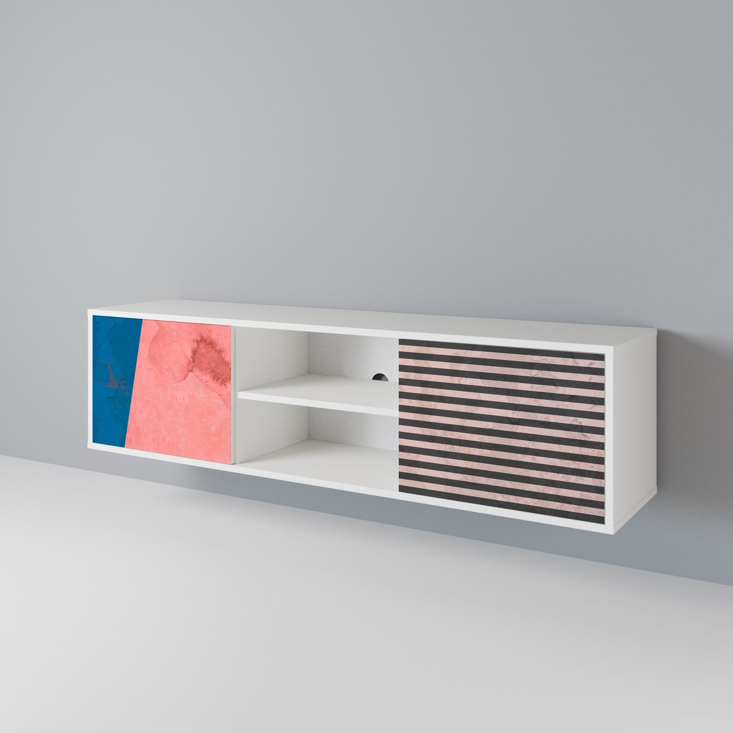 GLAMOROUS STRIPE Móvel de TV de 2 Portas