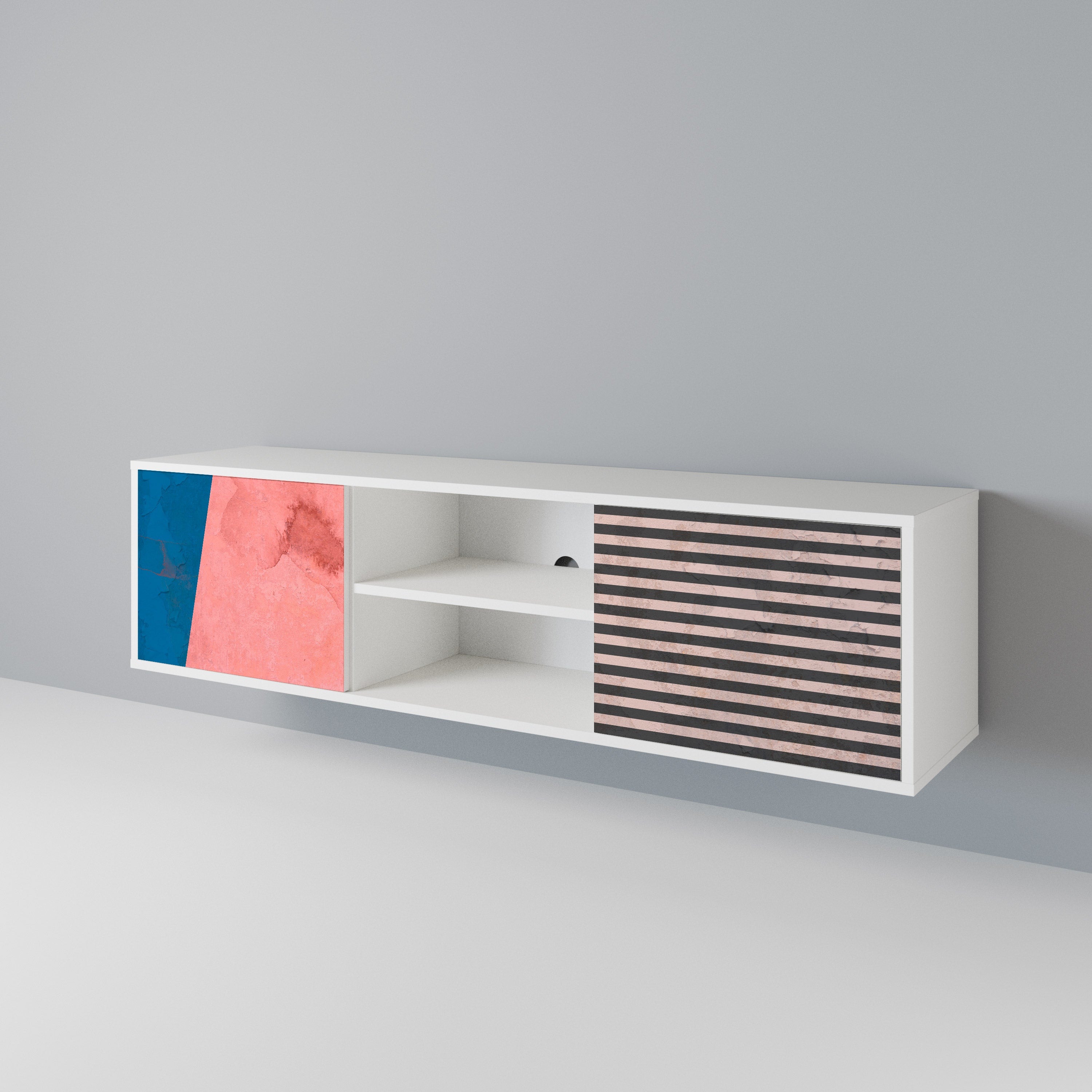 GLAMOROUS STRIPE Móvel de TV de 2 Portas