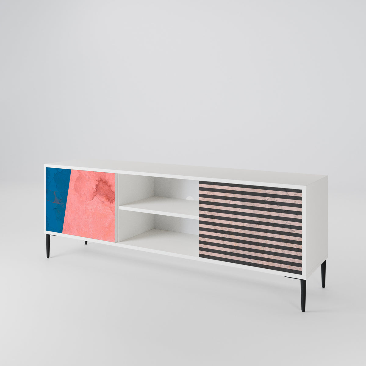 GLAMOROUS STRIPE Móvel de TV de 2 Portas