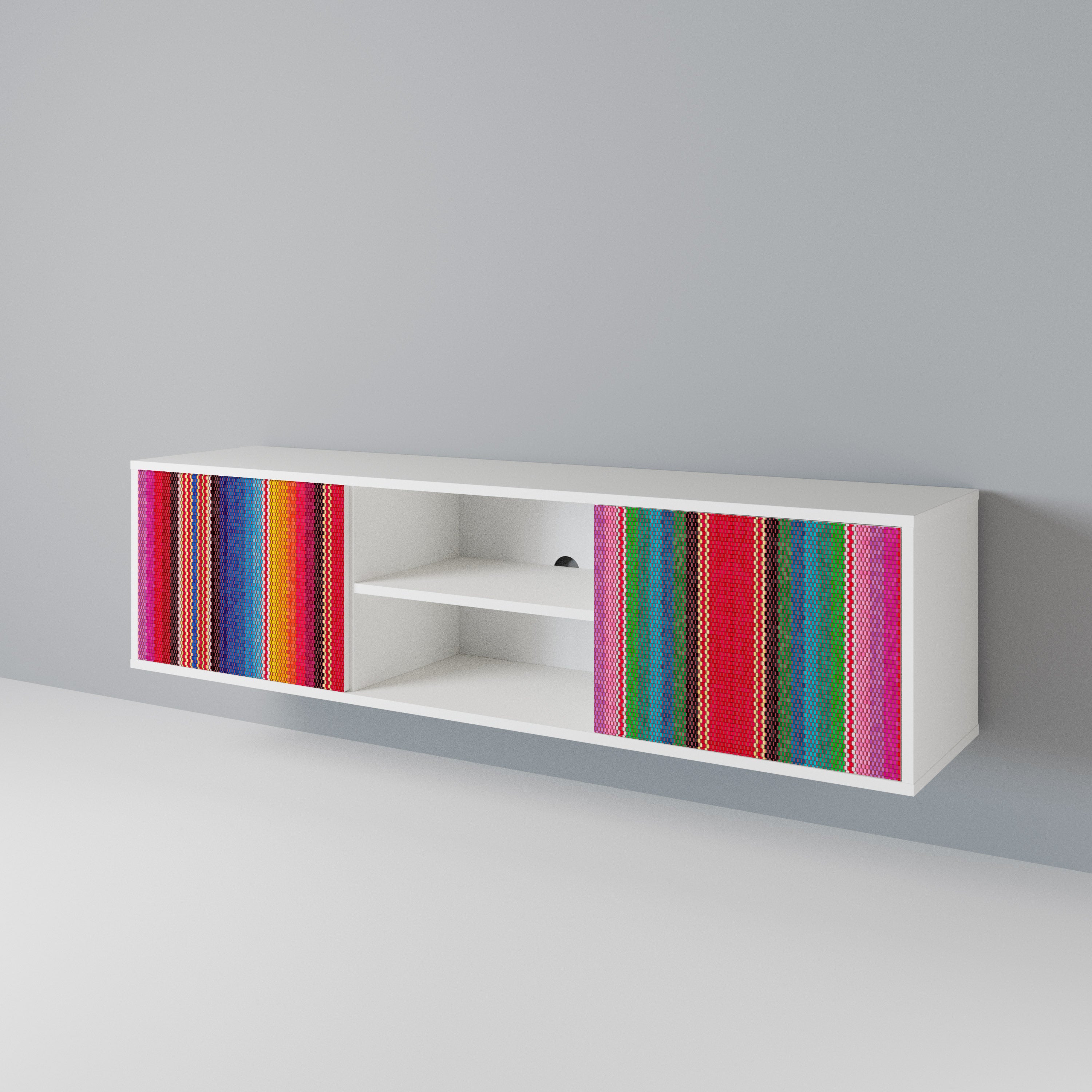 ETHNIC MEXICAN 2-Door TV Cabinet