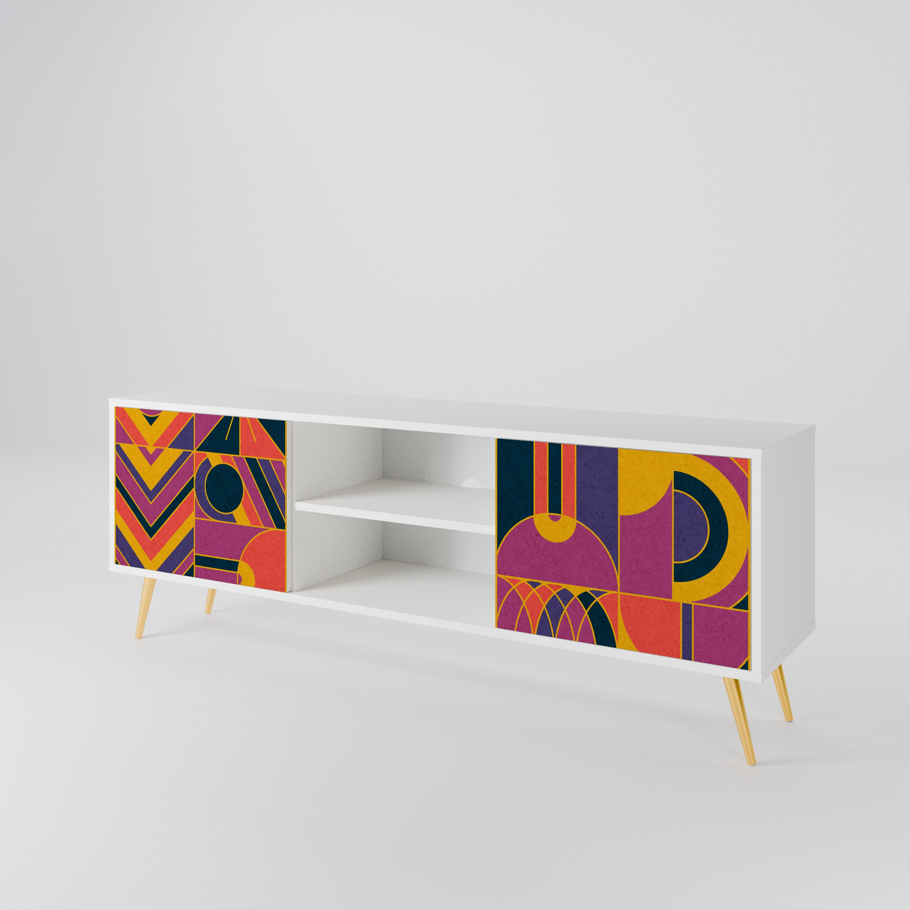 ELECTRIC PATTERNS 2-Door TV Cabinet