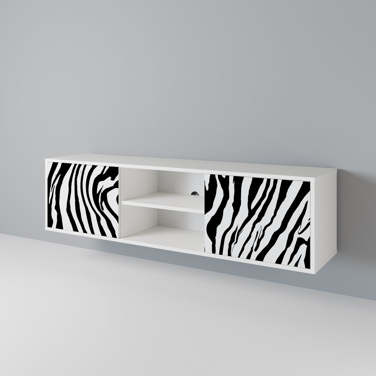 SPLENDID ZEBRA Móvel de TV de 2 Portas