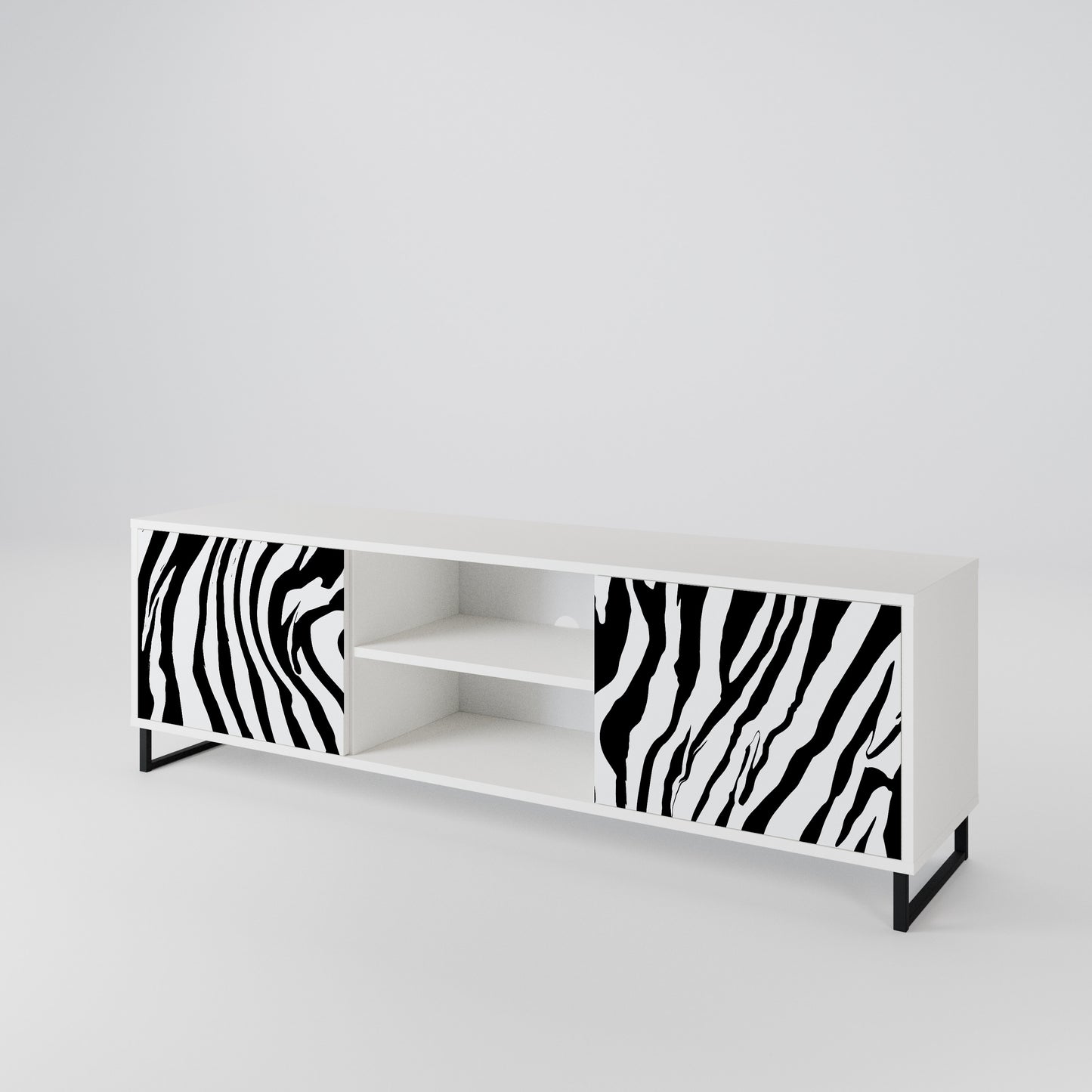 SPLENDID ZEBRA Móvel de TV de 2 Portas