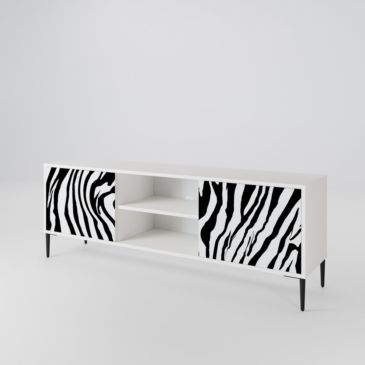 SPLENDID ZEBRA Móvel de TV de 2 Portas