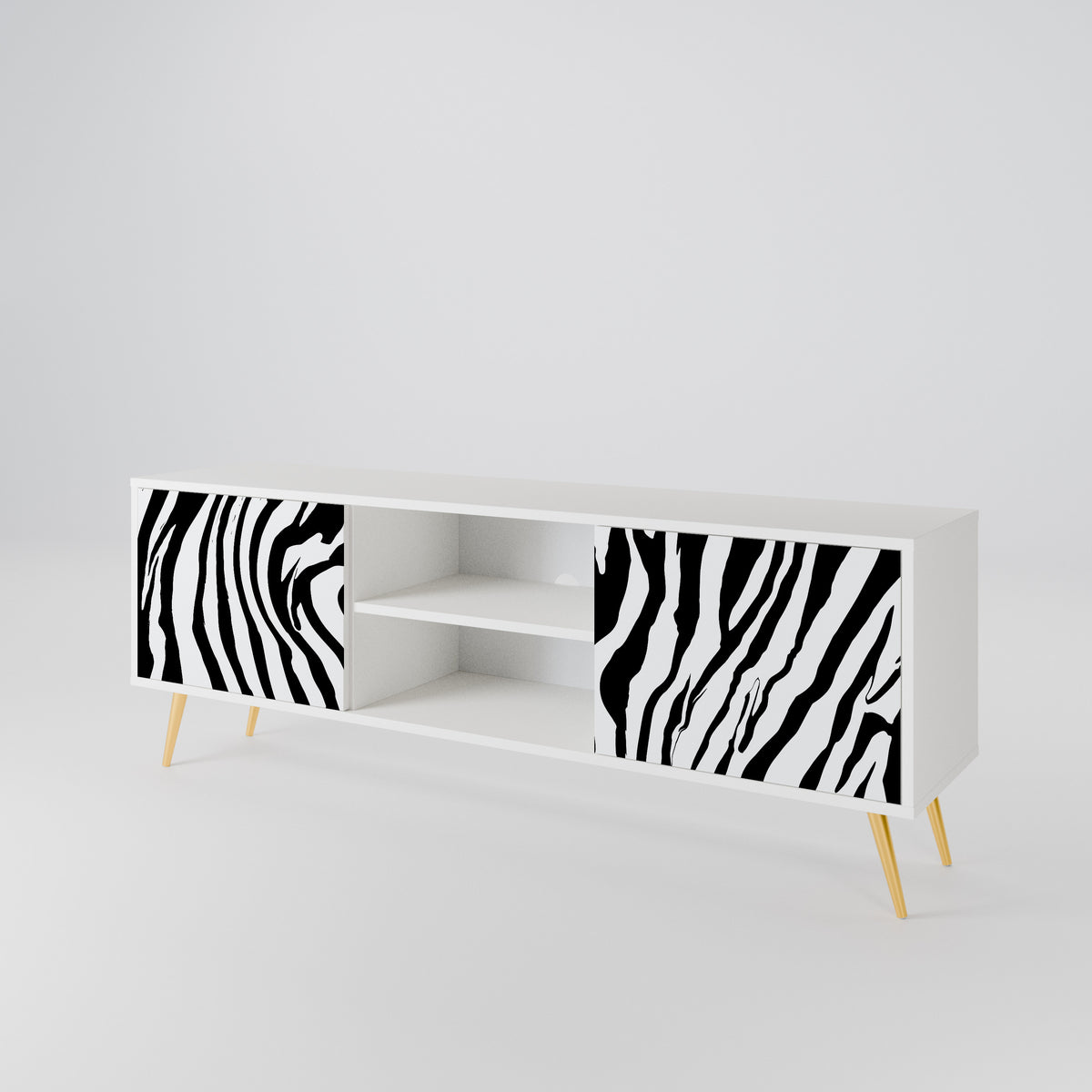 SPLENDID ZEBRA Móvel de TV de 2 Portas
