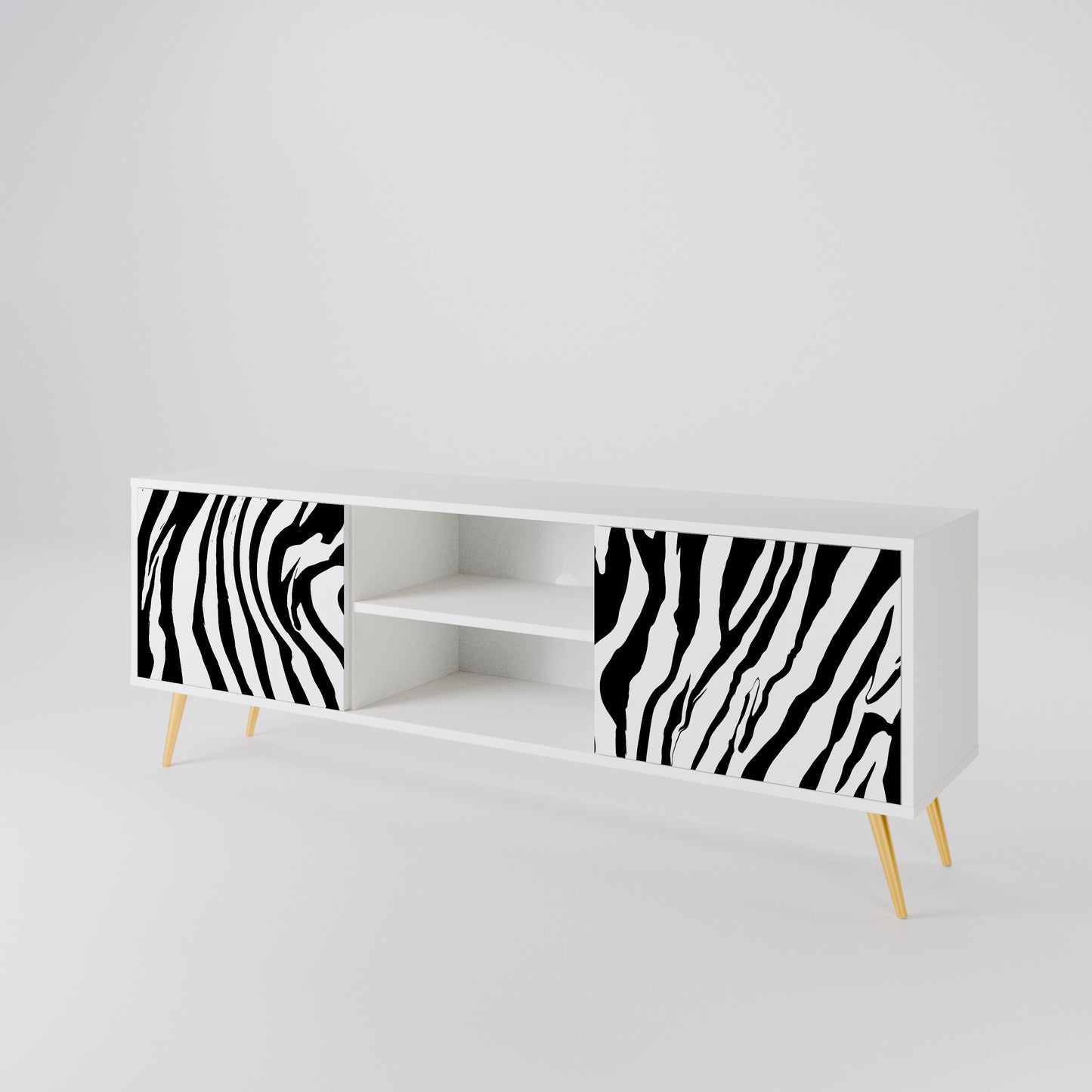 SPLENDID ZEBRA Móvel de TV de 2 Portas