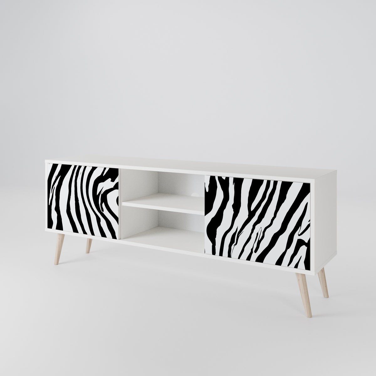 SPLENDID ZEBRA Móvel de TV de 2 Portas