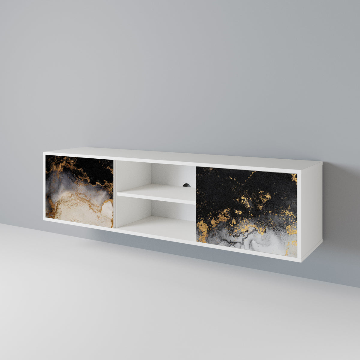 MARBLE OF TOMMORROW Móvel de TV de 2 Portas