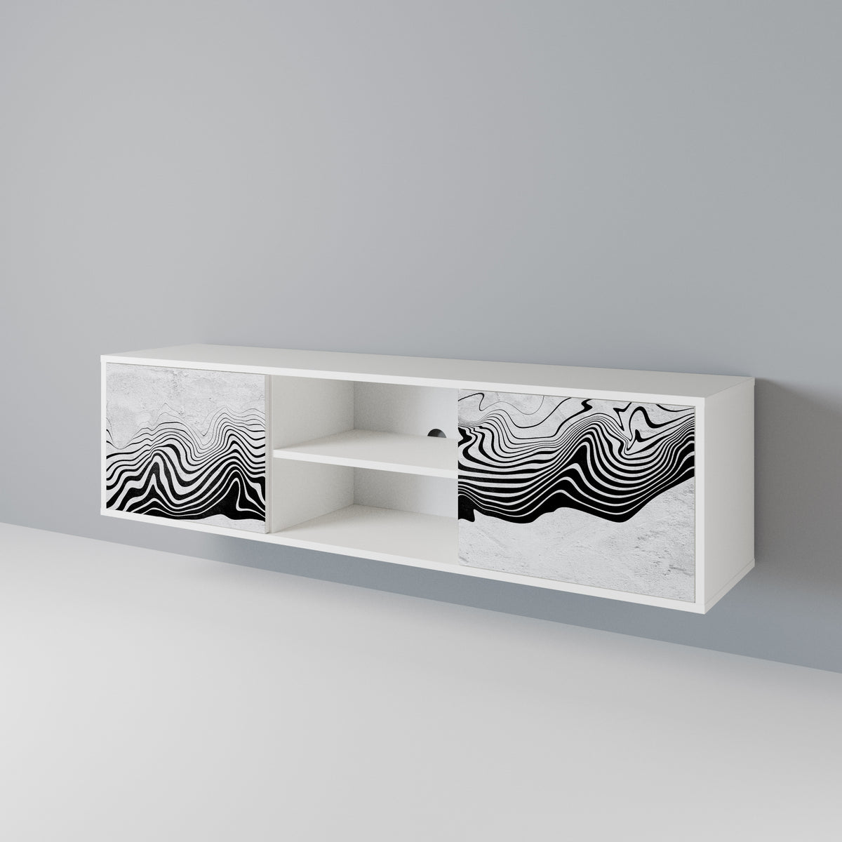 MONOCHROME MIRAGE Móvel de TV de 2 Portas