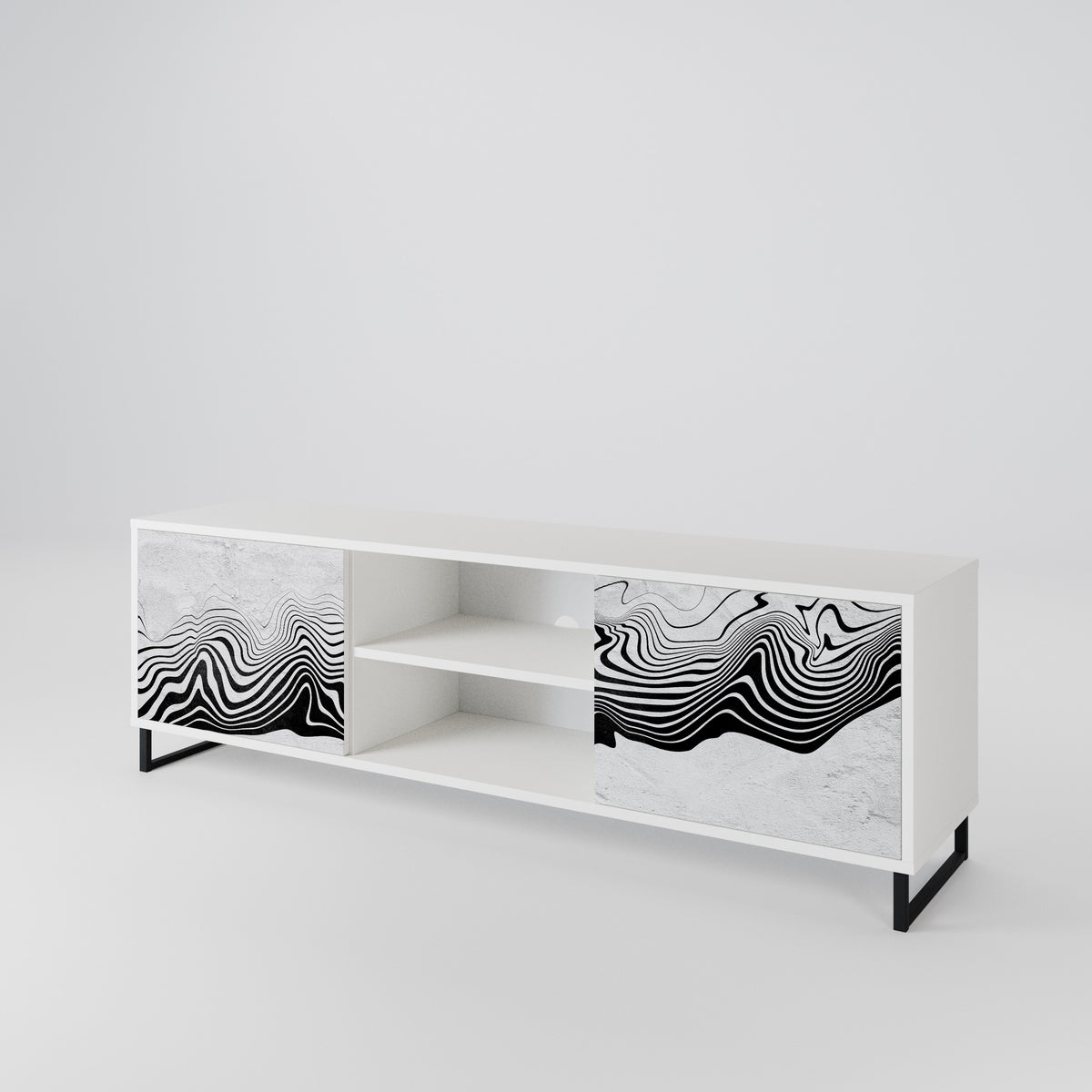 MONOCHROME MIRAGE Móvel de TV de 2 Portas