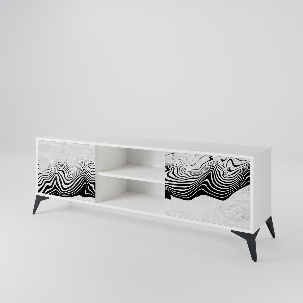MONOCHROME MIRAGE Móvel de TV de 2 Portas