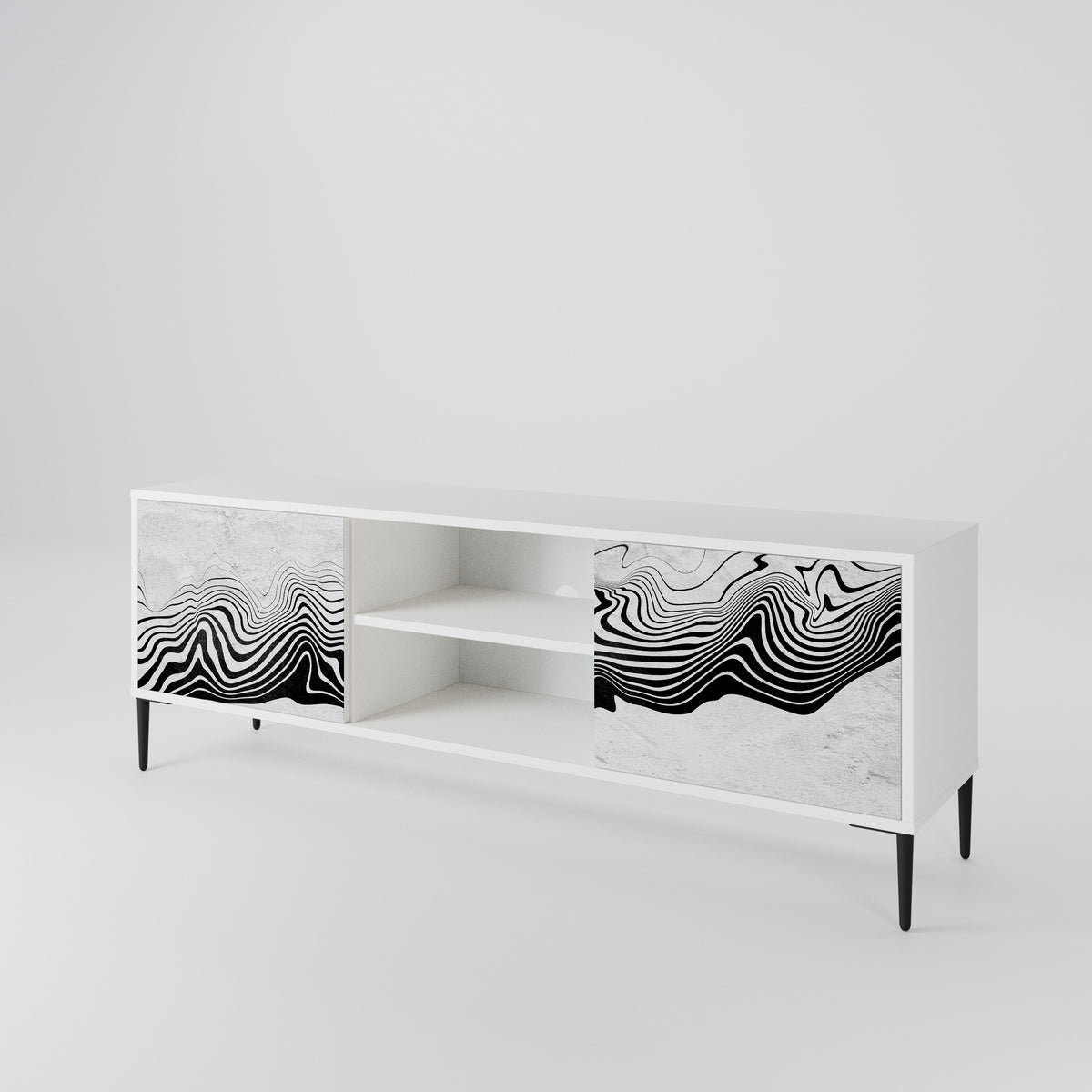 MONOCHROME MIRAGE Móvel de TV de 2 Portas