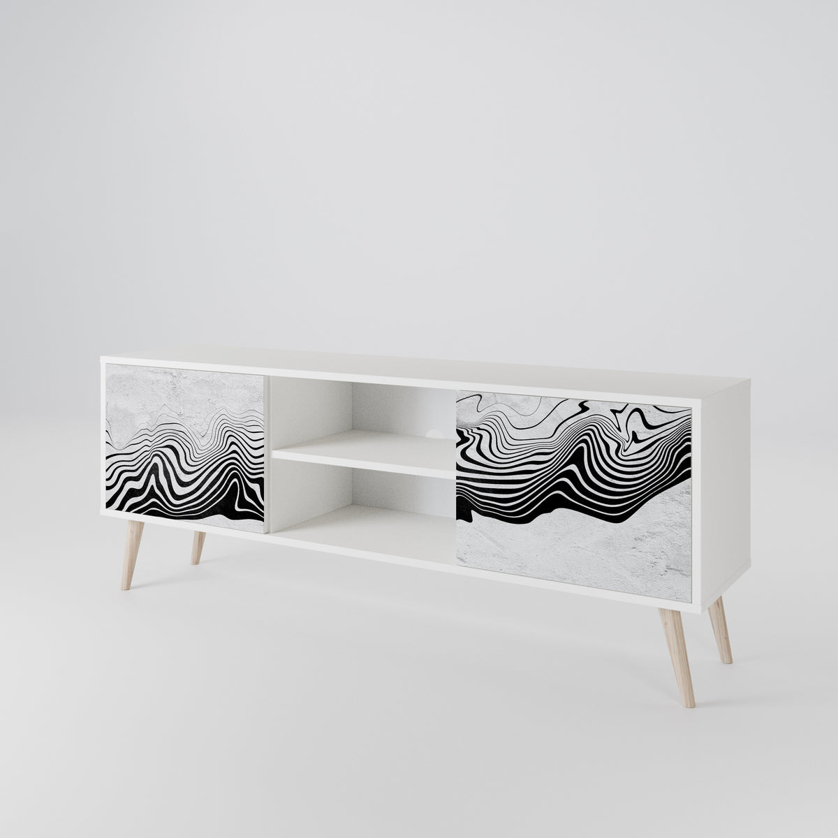 MONOCHROME MIRAGE Móvel de TV de 2 Portas