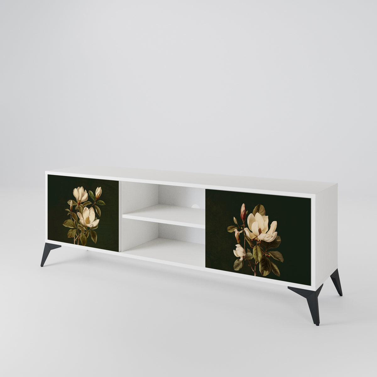 FLORAL NOIR Móvel de TV de 2 Portas