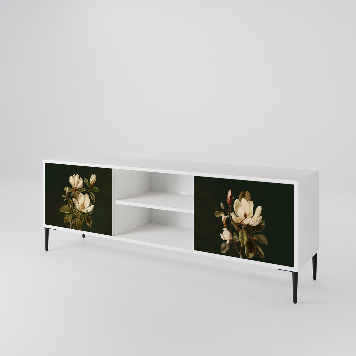 FLORAL NOIR Móvel de TV de 2 Portas