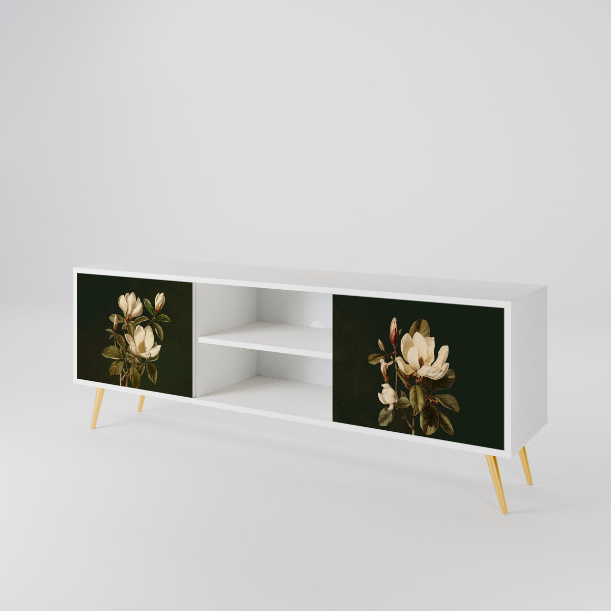FLORAL NOIR Móvel de TV de 2 Portas