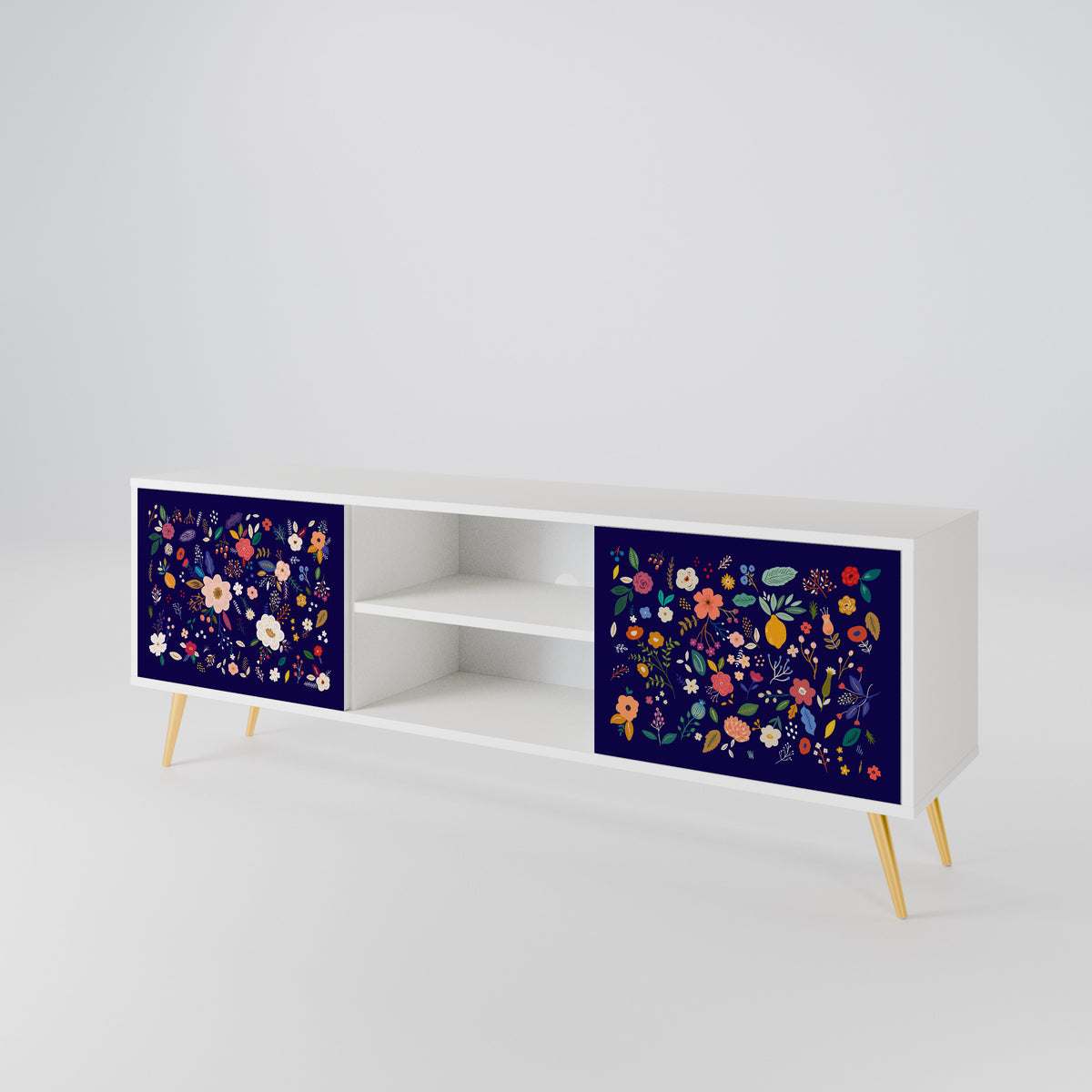 FLORAL COMBINATION Móvel de TV de 2 Portas