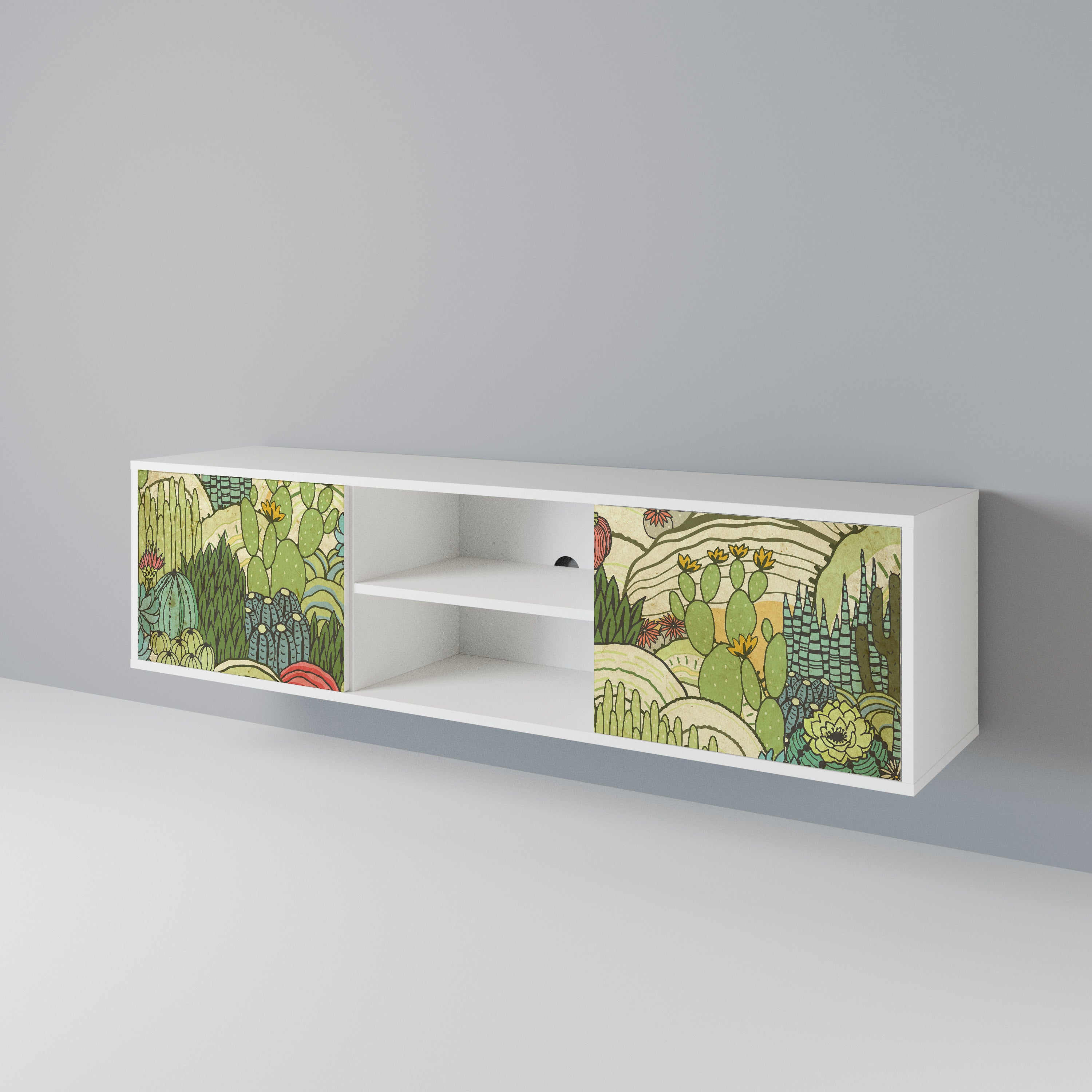 SUCCULENTS KALEIDOSCOPE 2-Door TV Cabinet