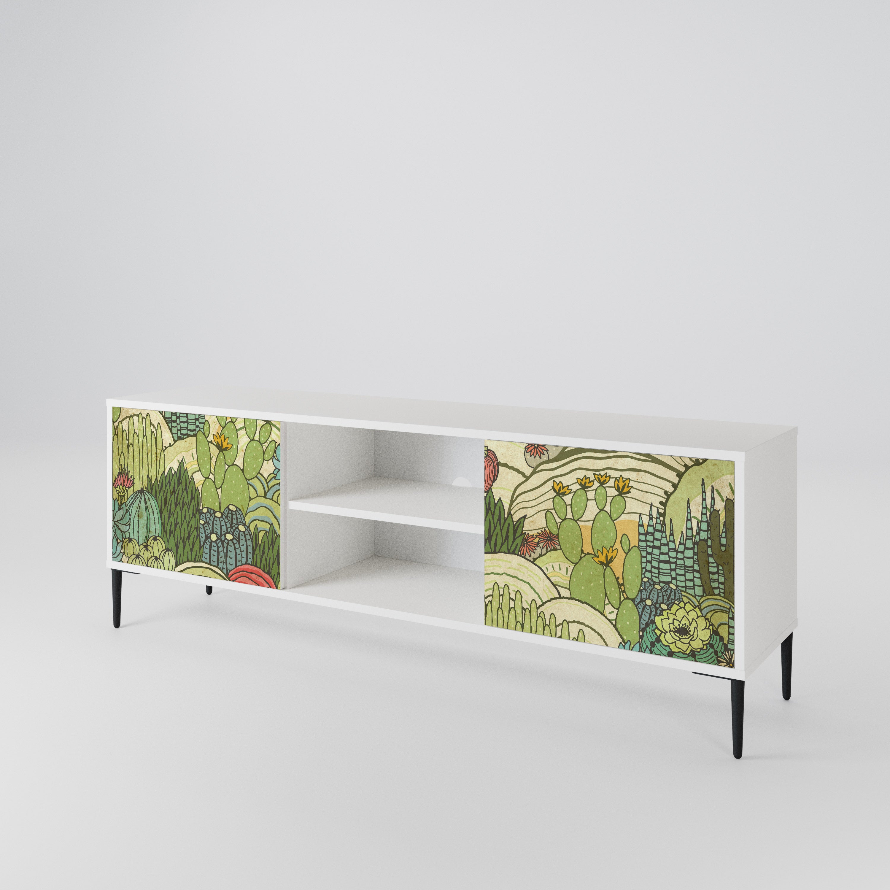 SUCCULENTS KALEIDOSCOPE 2-Door TV Cabinet