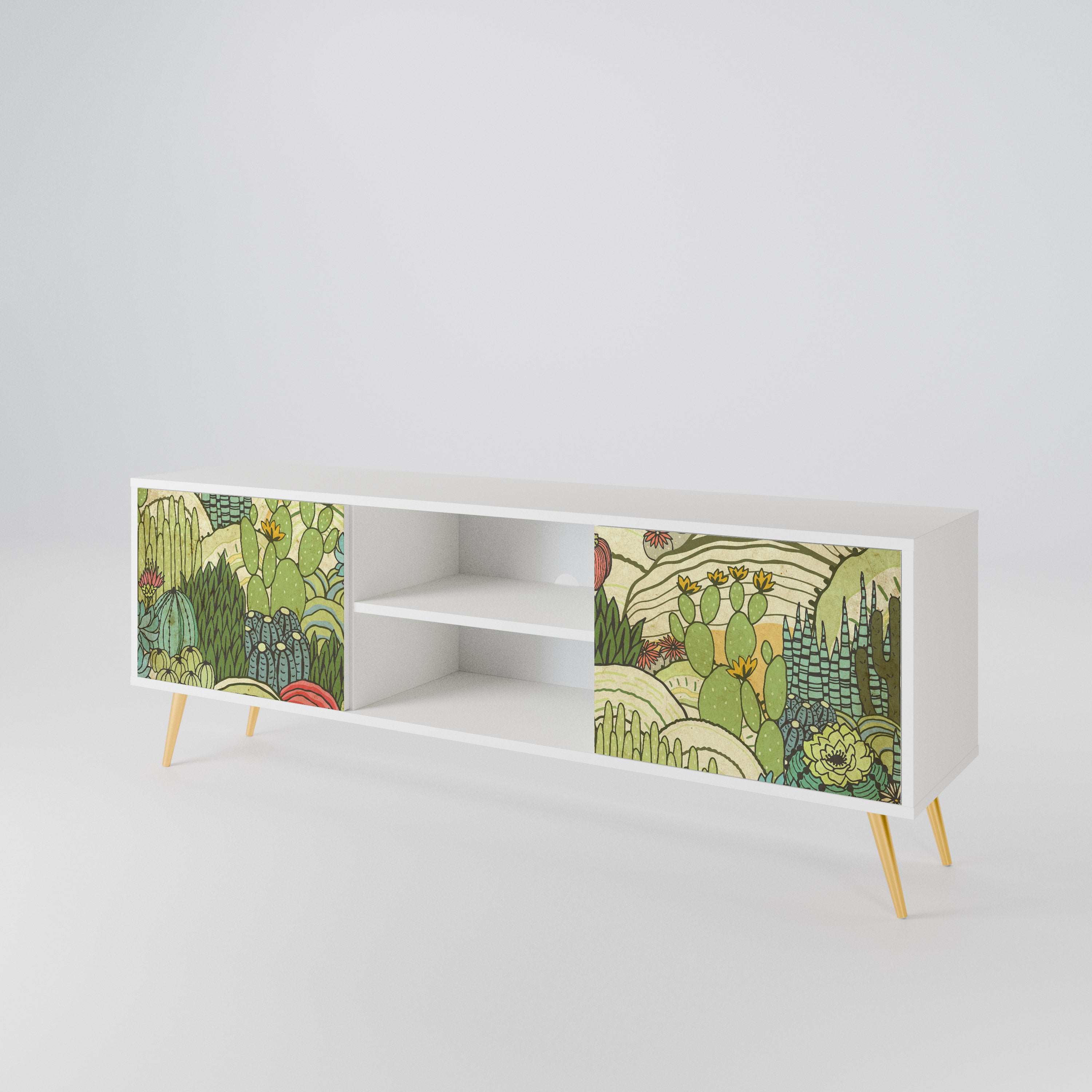 SUCCULENTS KALEIDOSCOPE 2-Door TV Cabinet
