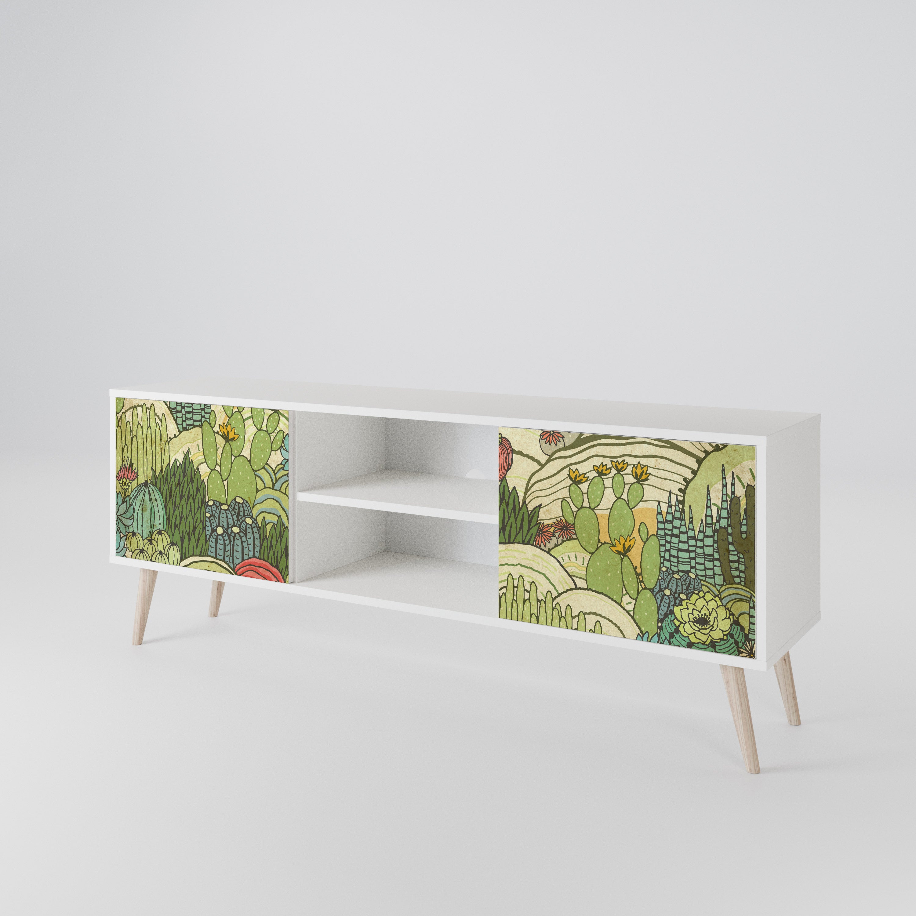 SUCCULENTS KALEIDOSCOPE 2-Door TV Cabinet