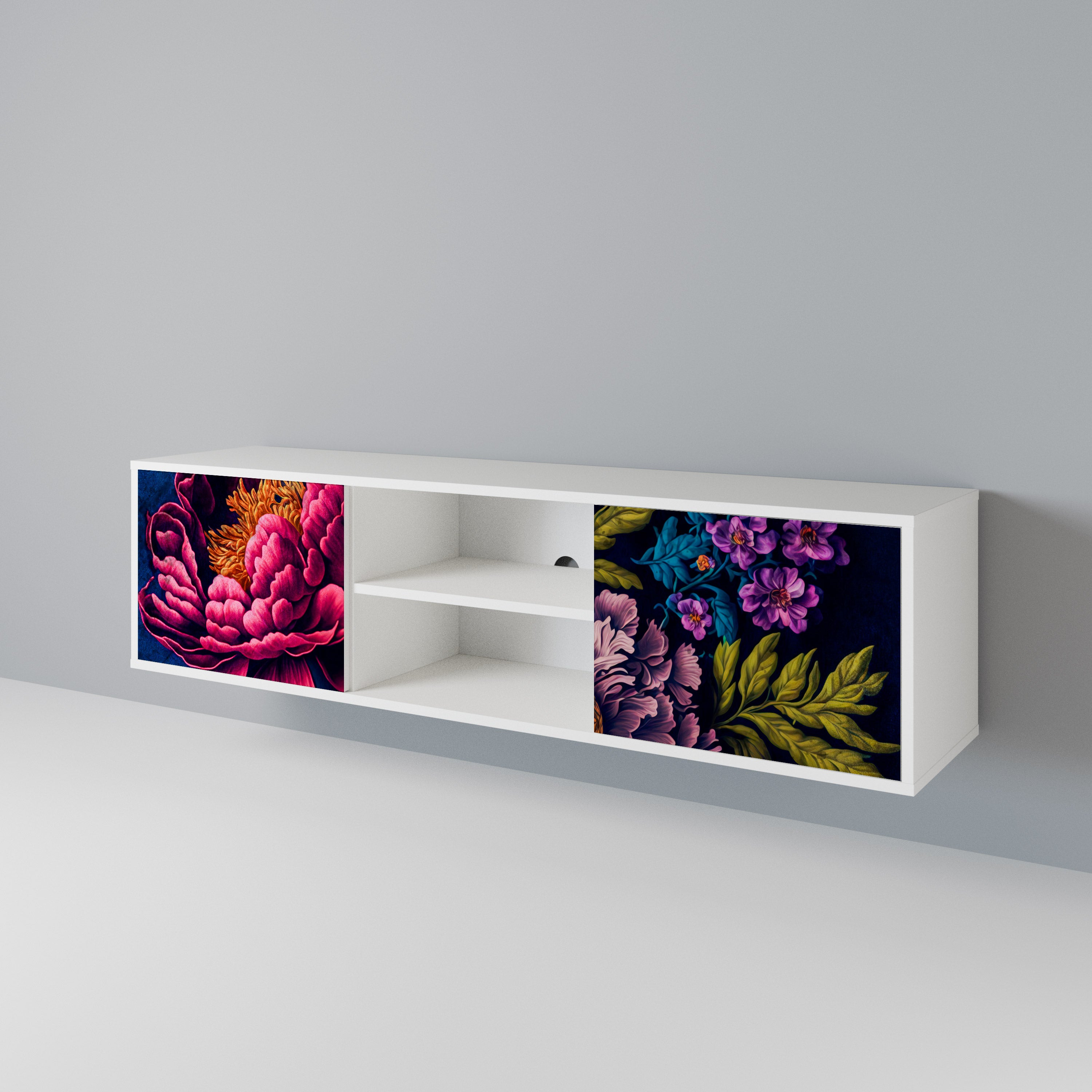 BLOOMING ELEGANCE 2-Door TV Cabinet