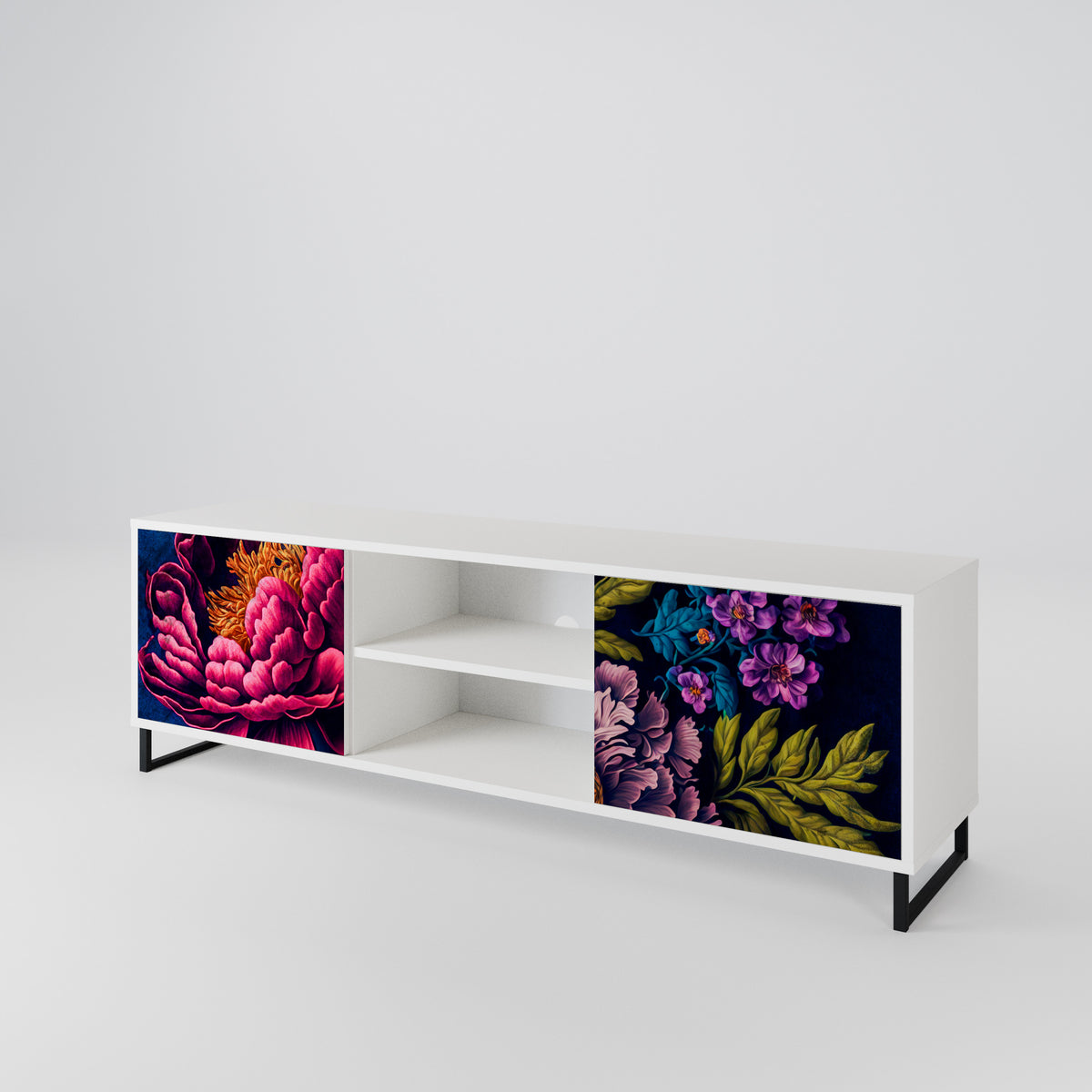 BLOOMING ELEGANCE Móvel de TV de 2 Portas