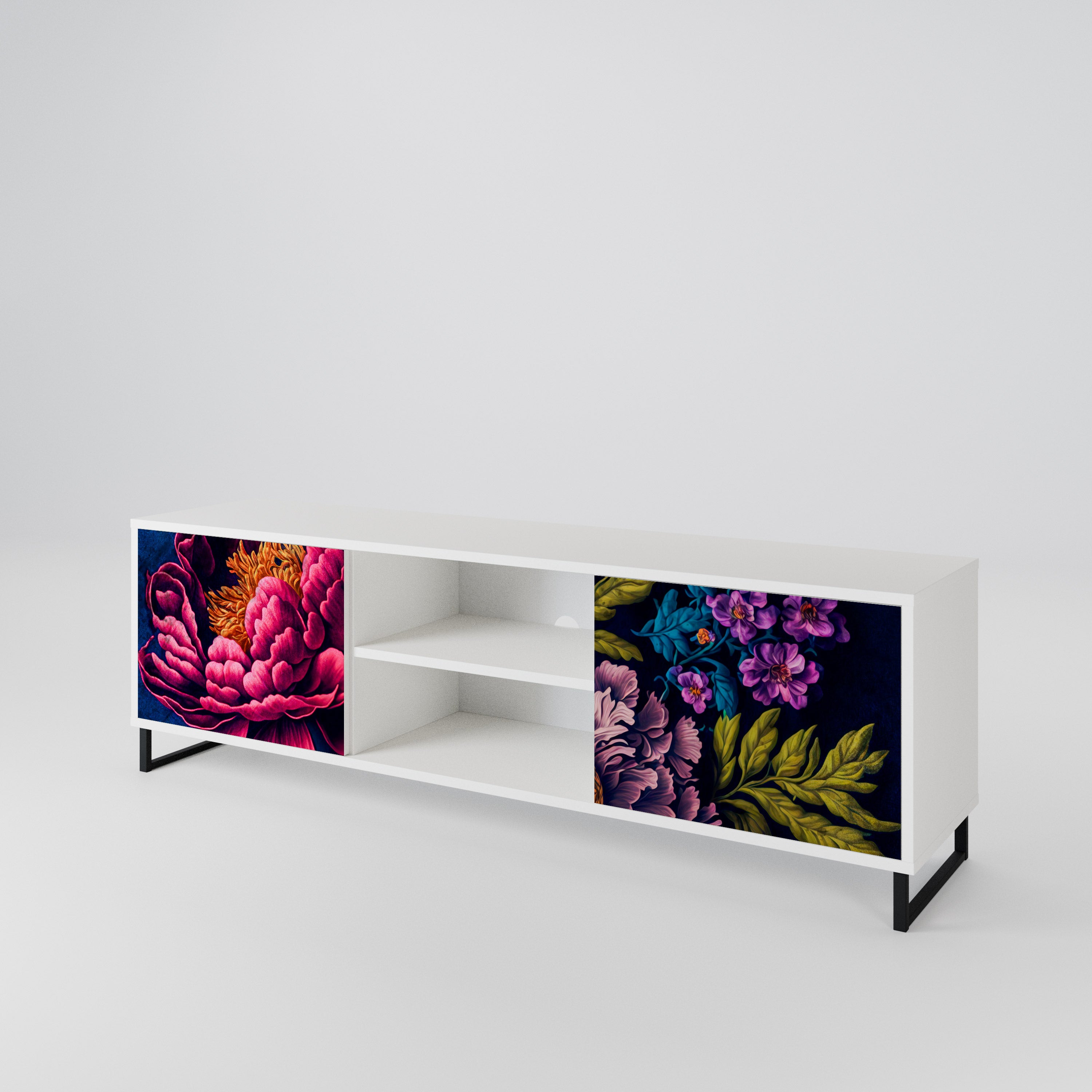 BLOOMING ELEGANCE 2-Door TV Cabinet