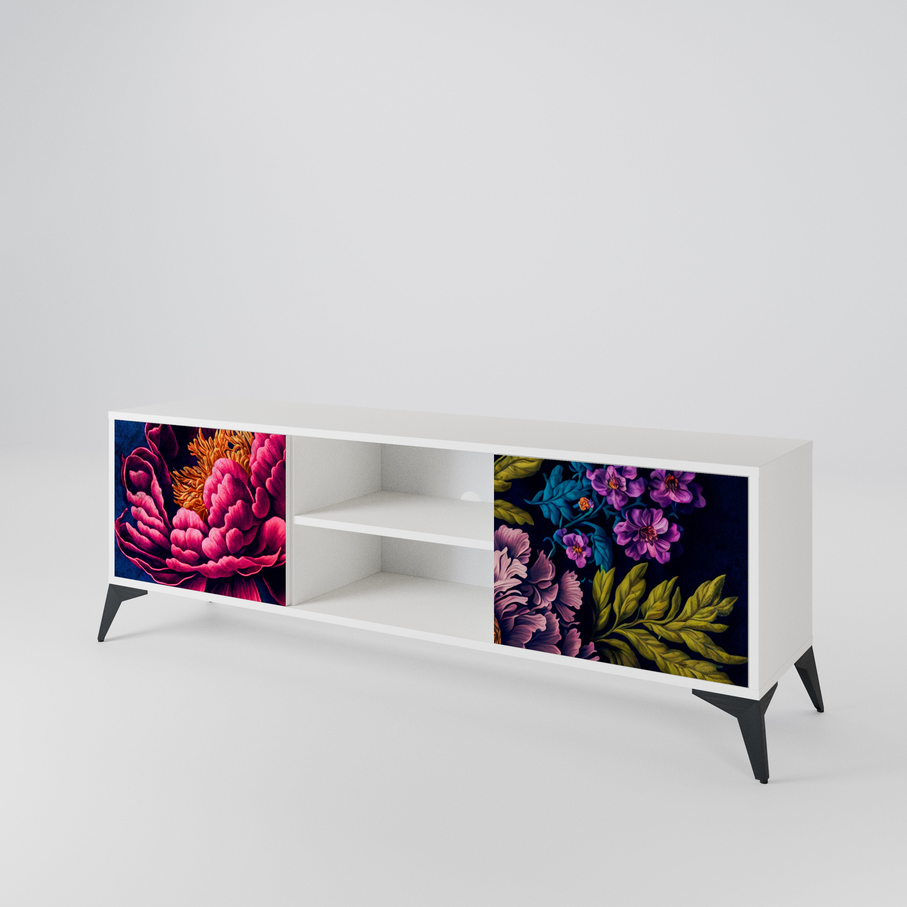 BLOOMING ELEGANCE 2-Door TV Cabinet