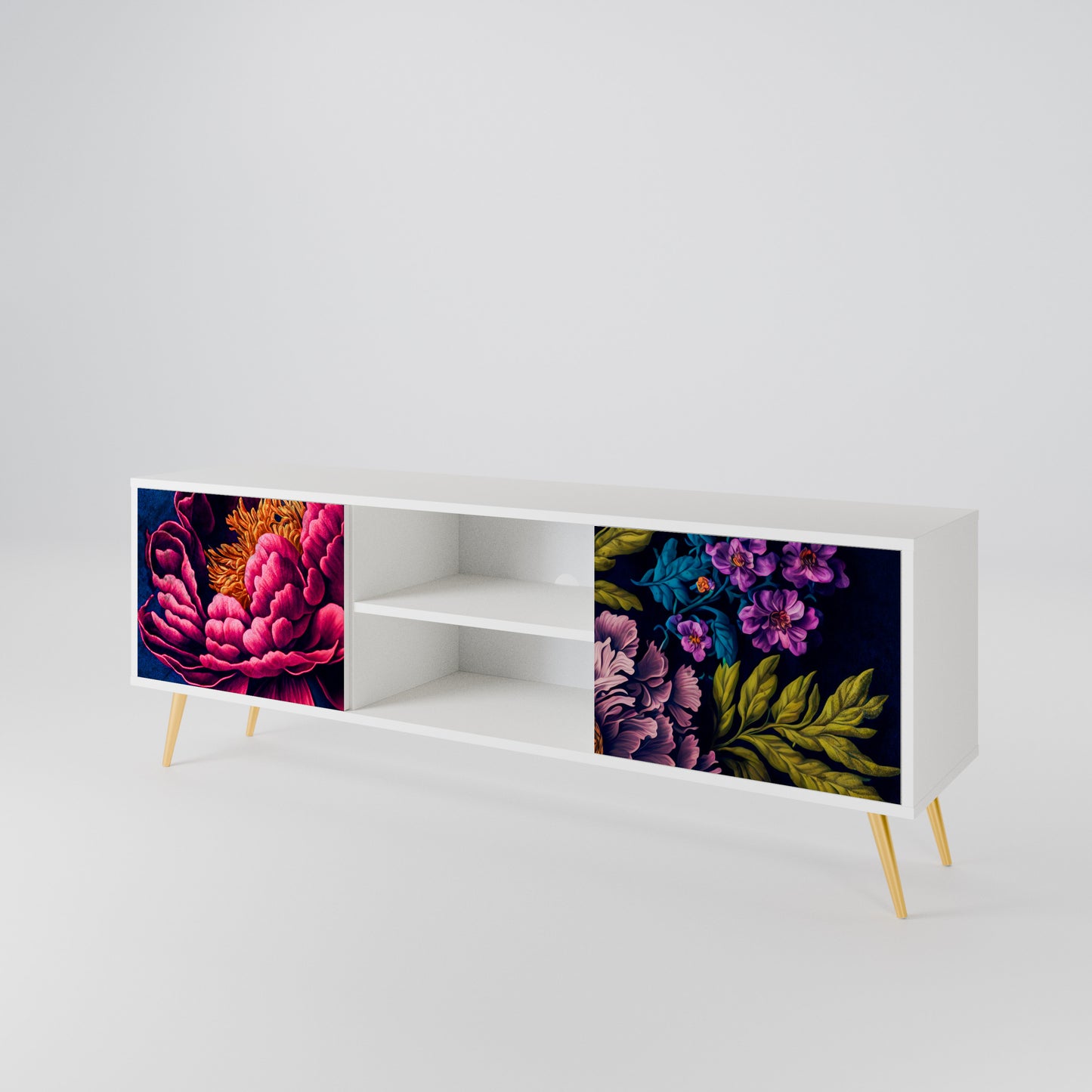 BLOOMING ELEGANCE Móvel de TV de 2 Portas