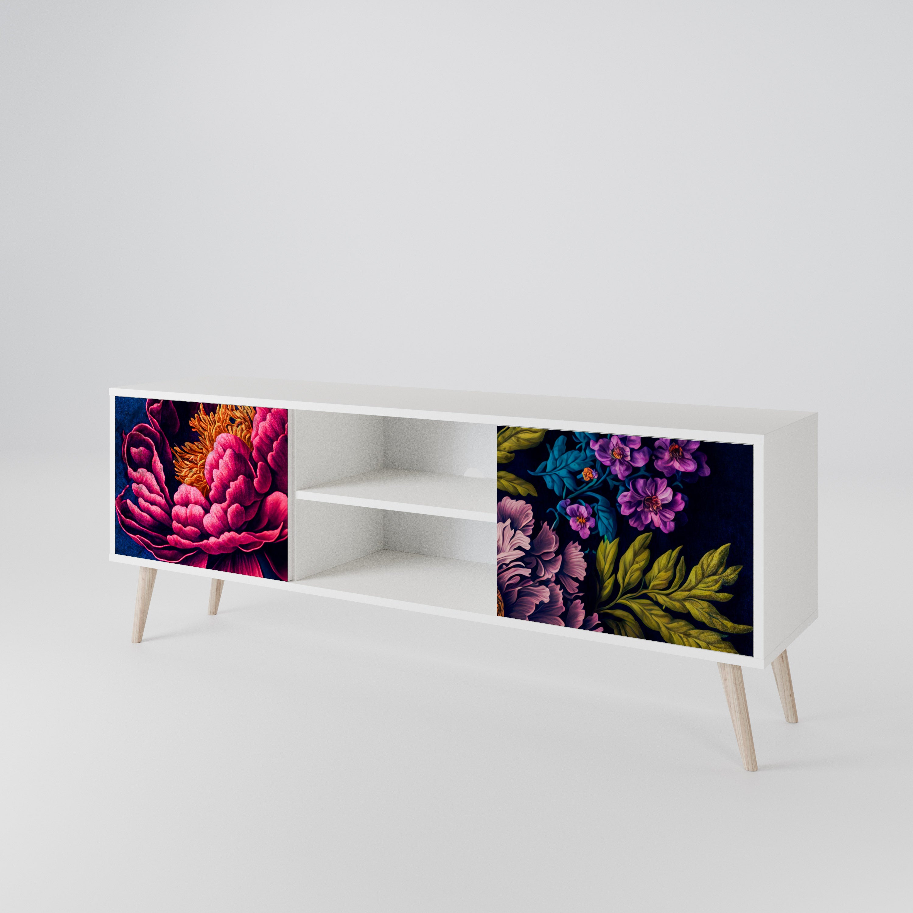 BLOOMING ELEGANCE 2-Door TV Cabinet