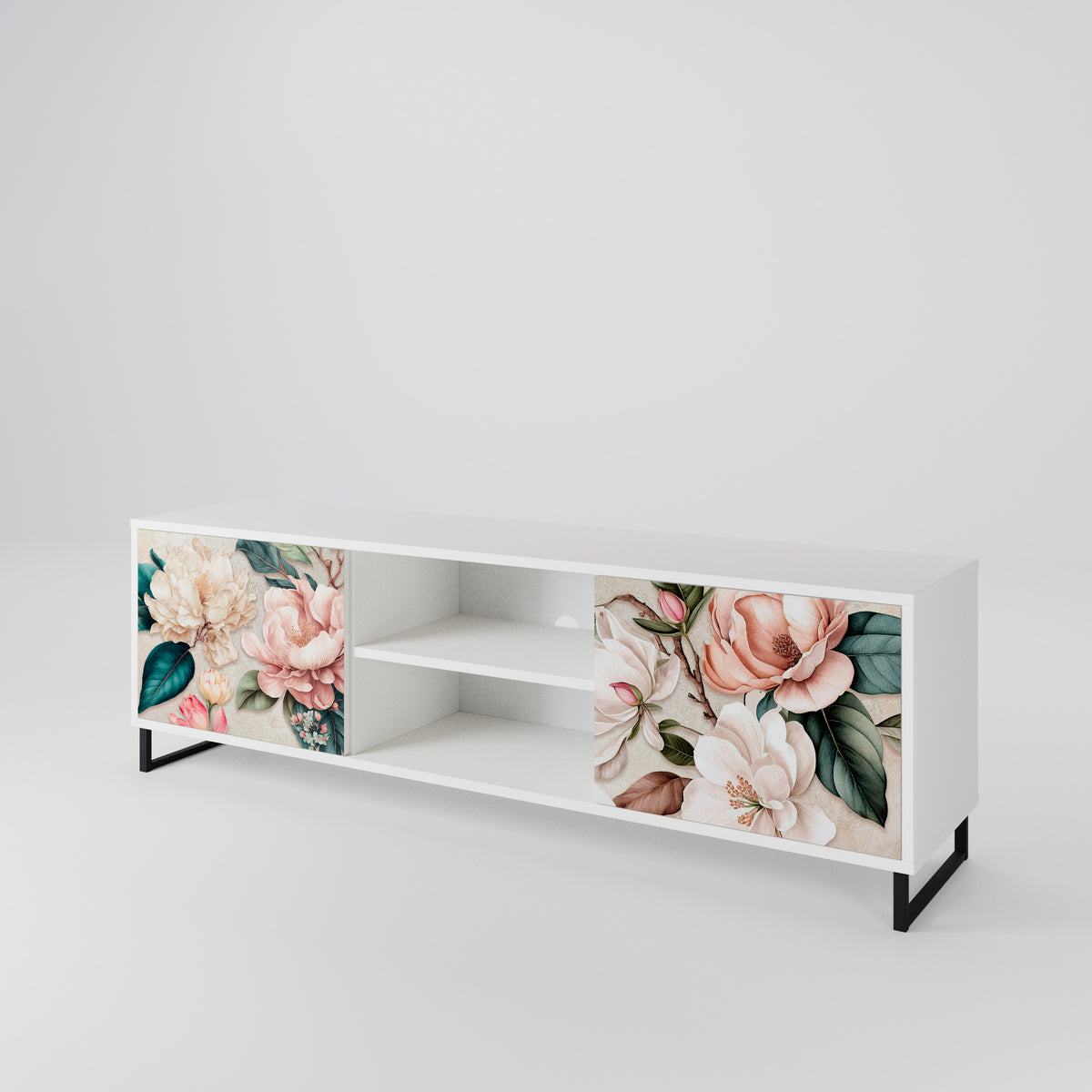 FLORAL GRACE Móvel de TV de 2 Portas