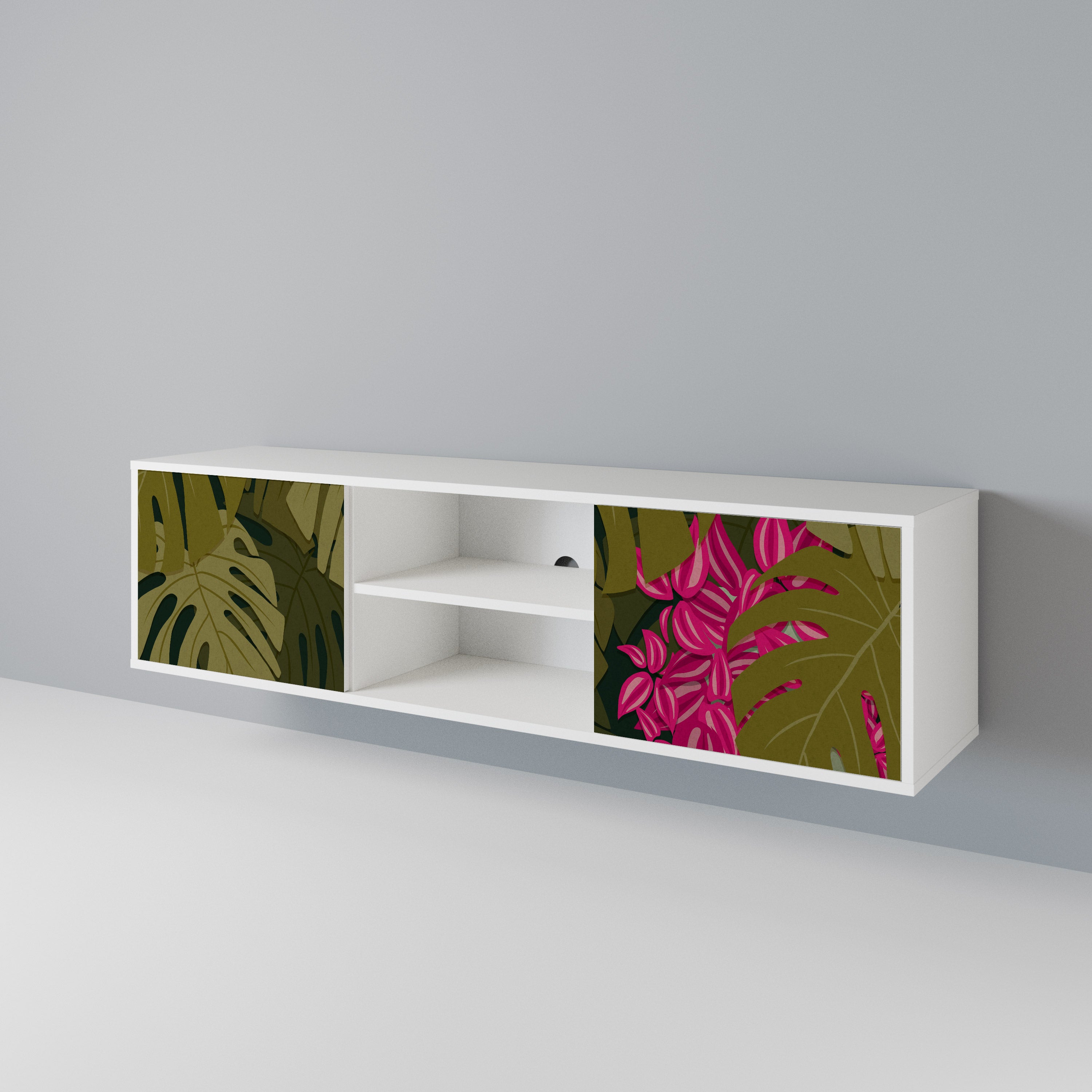 TROPICAL BEAUTY 2-Door TV Cabinet