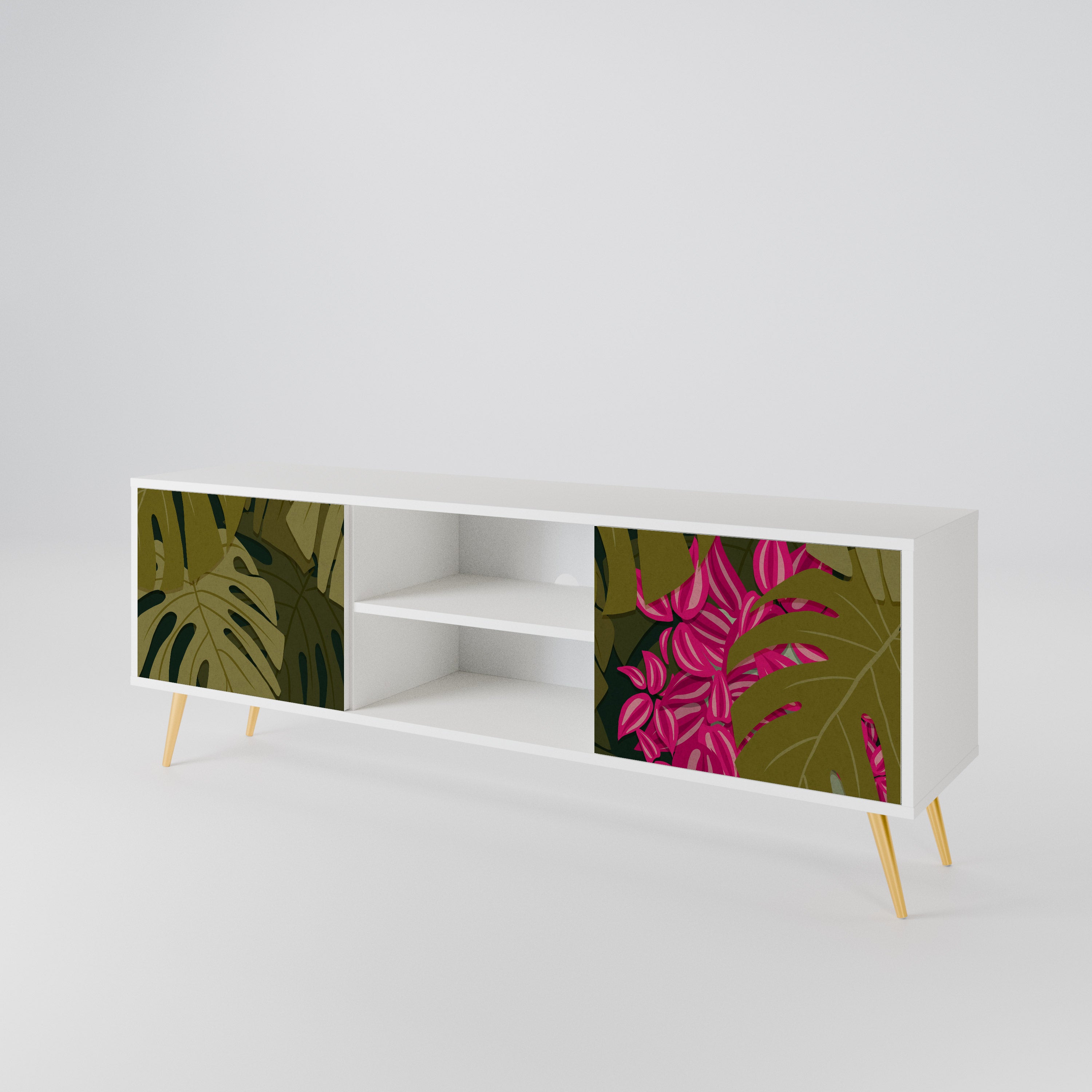 TROPICAL BEAUTY 2-Door TV Cabinet