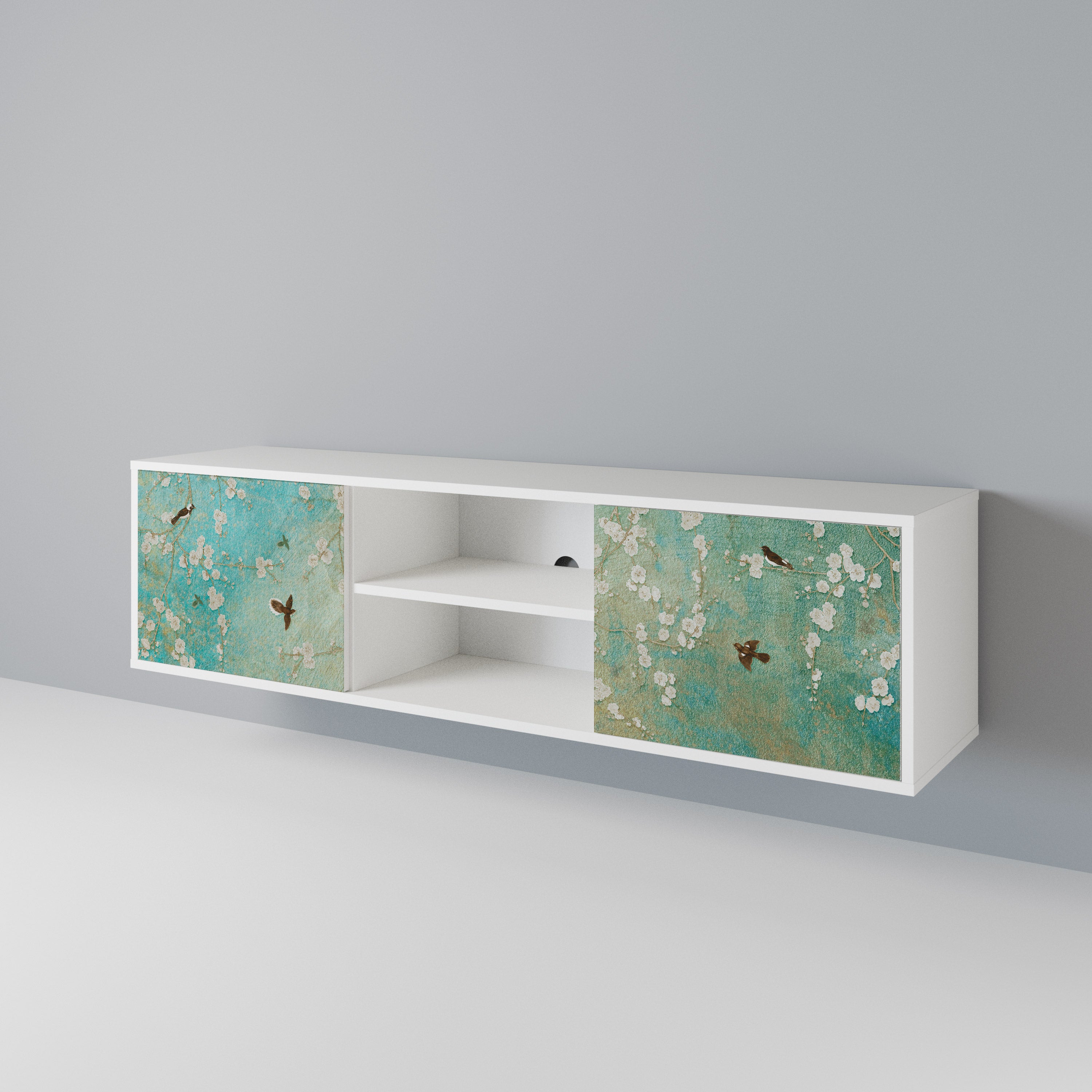 BLOOMING CHARM 2-Door TV Cabinet