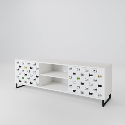 CATS COMPILATION 2-Door TV Cabinet
