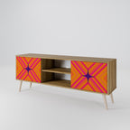 GEOMETRIC BRILLIANCE 2-Door TV Stand in Oak Effect