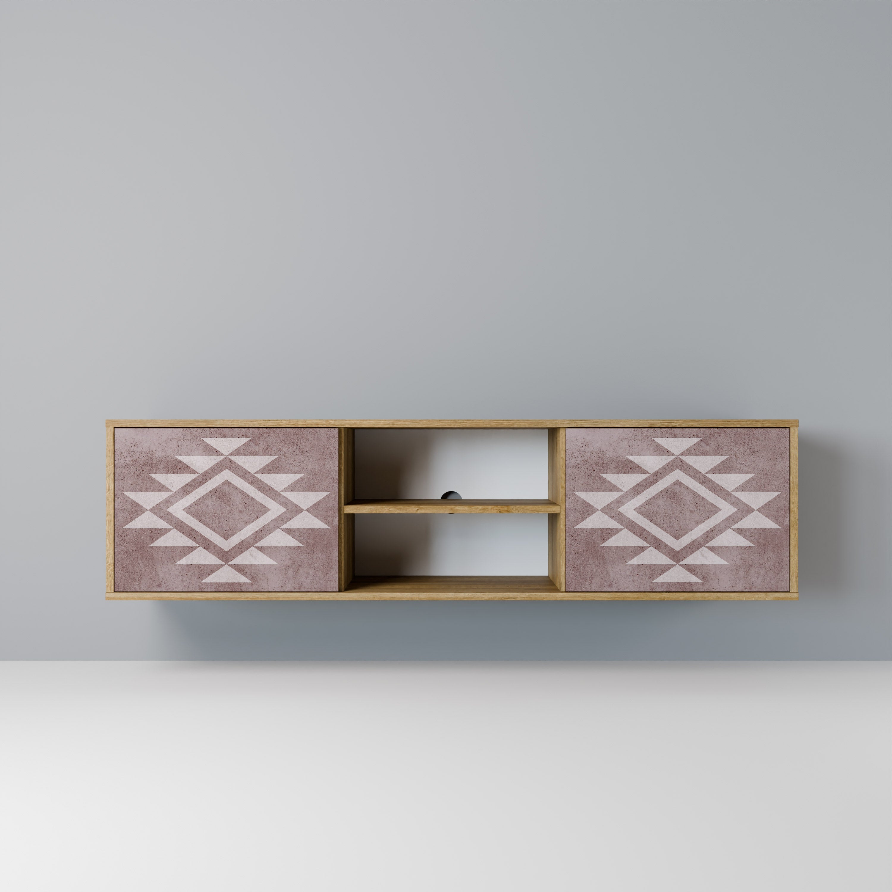 MARVEL MOSAIC 2-Door TV Stand in Oak Effect