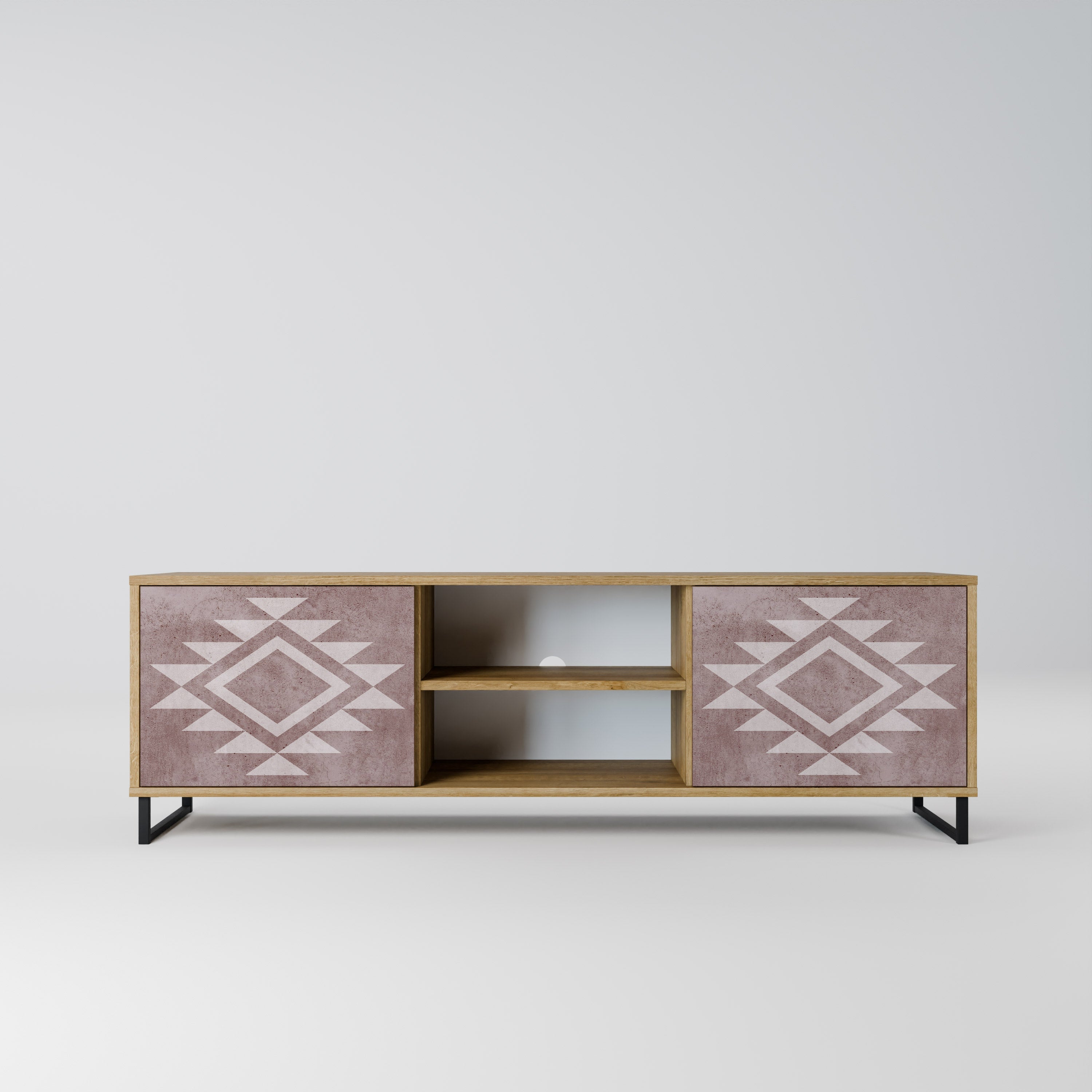 MARVEL MOSAIC 2-Door TV Stand in Oak Effect