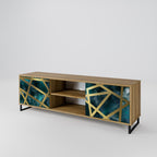 THE LABYRINTH OF GOLD 2-Door TV Stand in Oak Effect