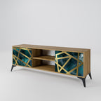 THE LABYRINTH OF GOLD 2-Door TV Stand in Oak Effect