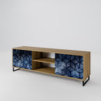 CUBIC MIST 2-Door TV Stand in Oak Effect